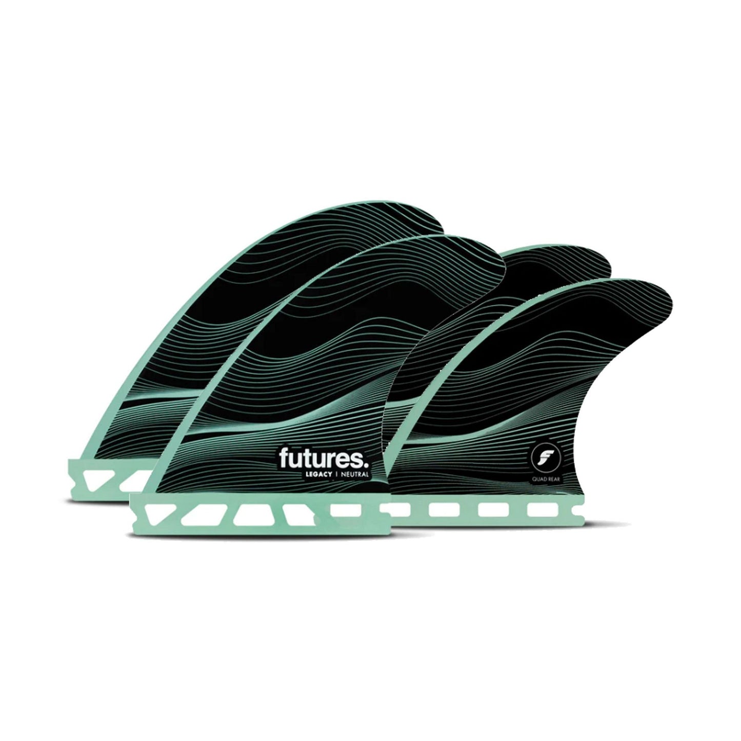 FUTURES Quad Fin Set Honeycomb Legacy Neutral Green