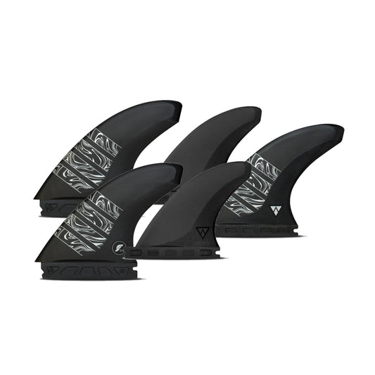 FUTURES Quad Thruster 5 Fin Set Vector 3/2 Alpha L Silver