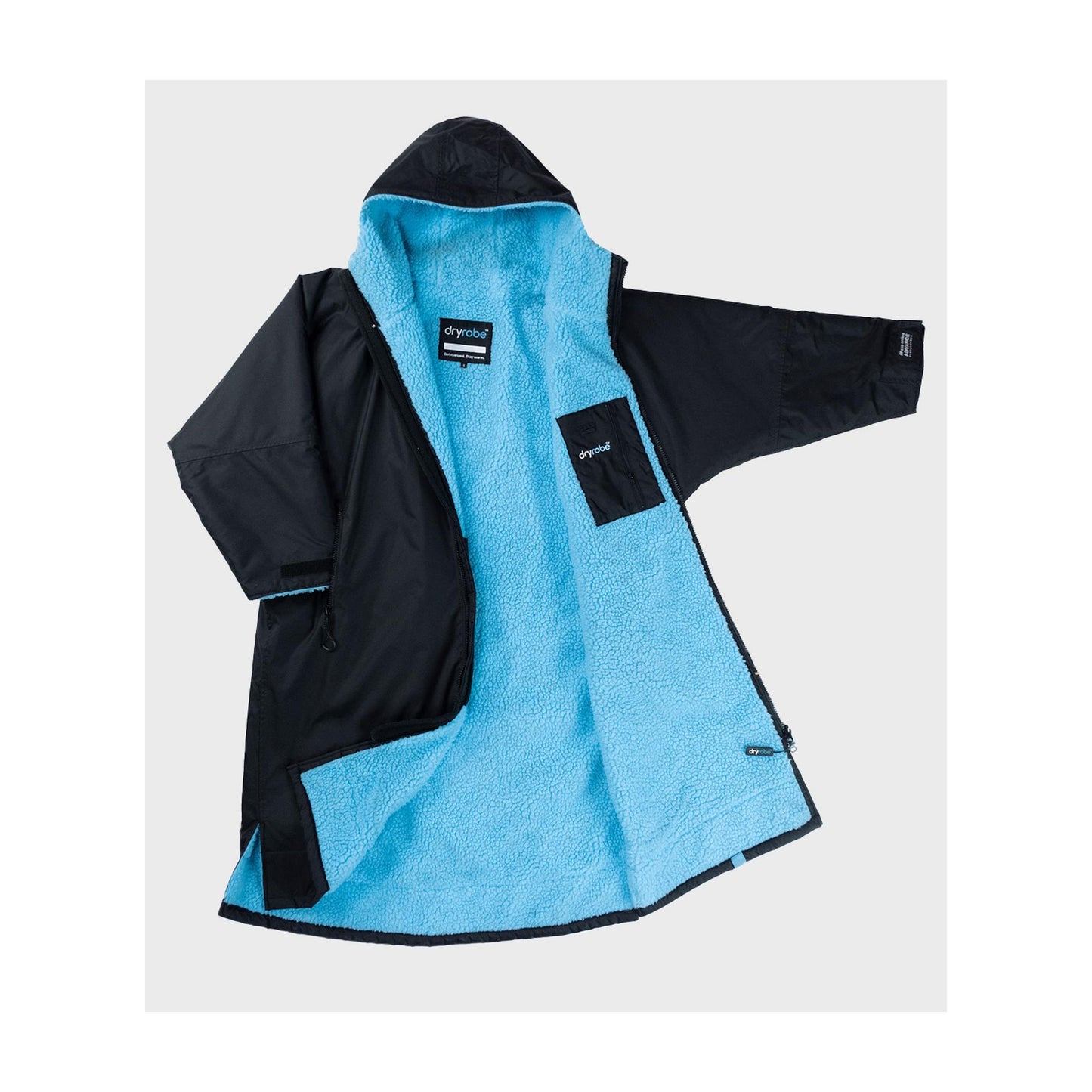 DRYROBE Advance Long Sleeve Black Blue XXL Schwarz Blau Adult