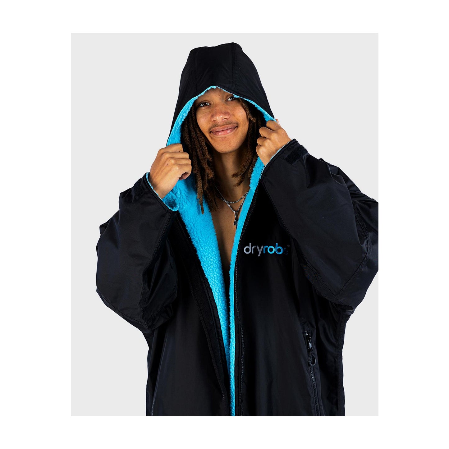 DRYROBE Advance Long Sleeve Black Blue XXL Schwarz Blau Adult
