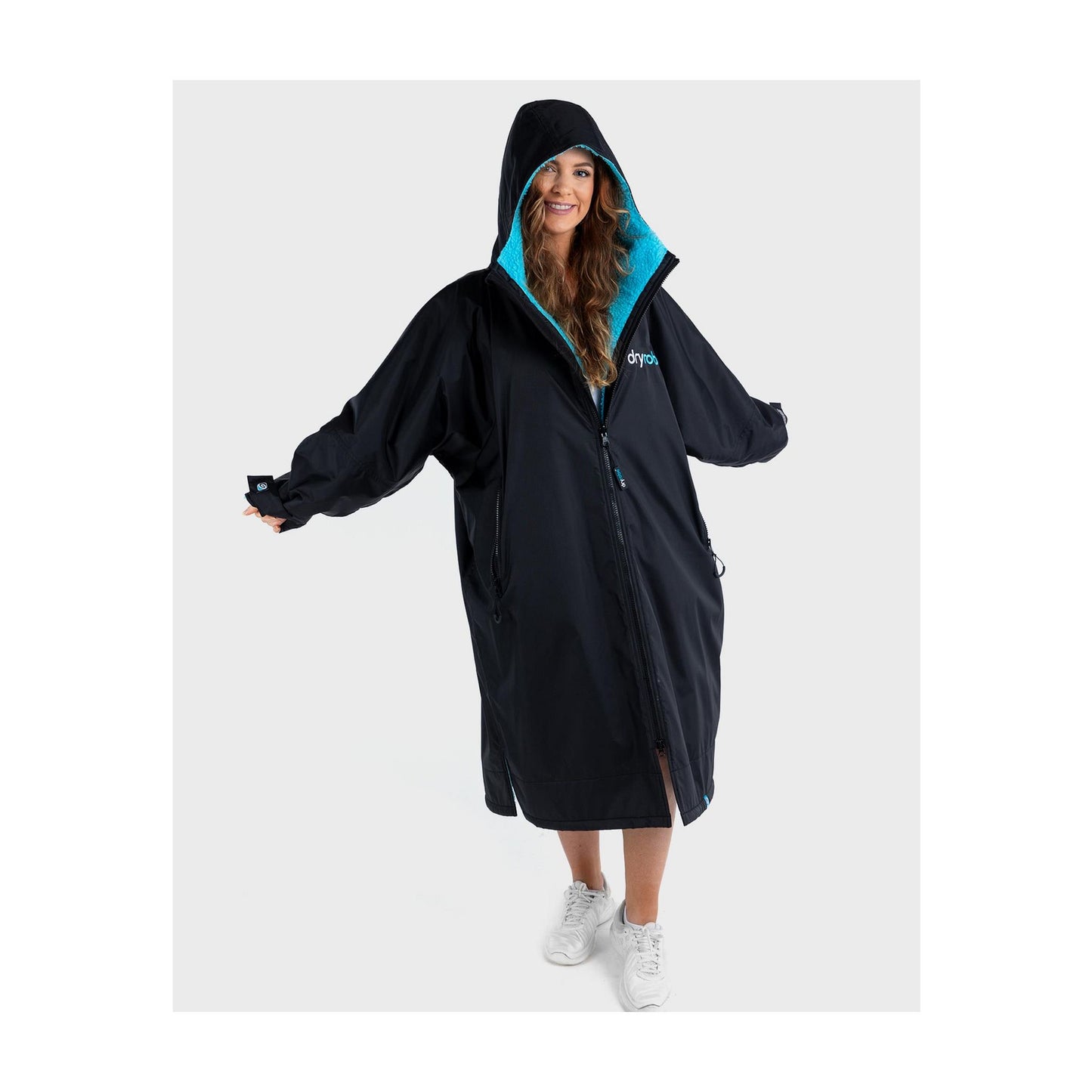DRYROBE Advance Long Sleeve Black Blue XXL Schwarz Blau Adult