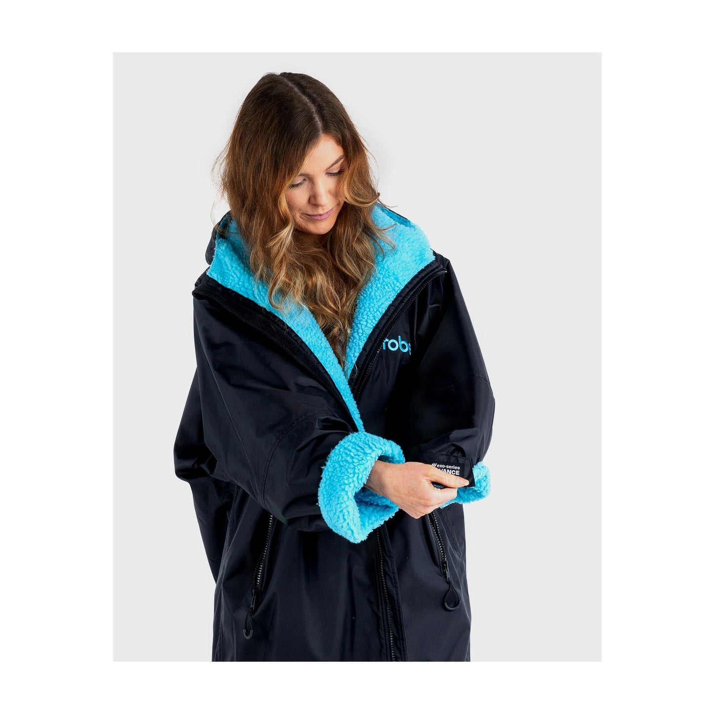 DRYROBE Advance Long Sleeve Black Blue XXL Schwarz Blau Adult