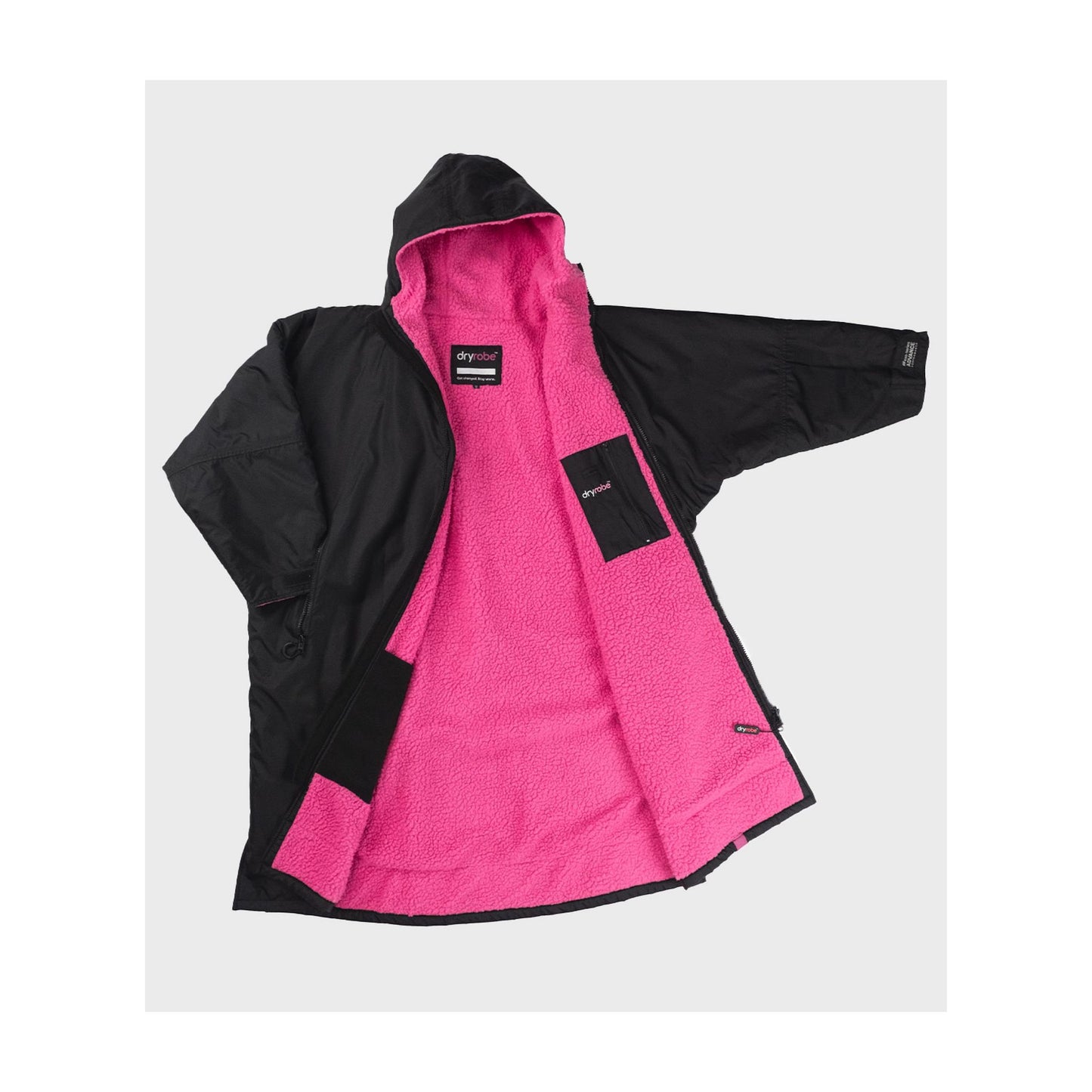 DRYROBE Advance Long Sleeve Black Pink XXL Schwarz Pink Adult