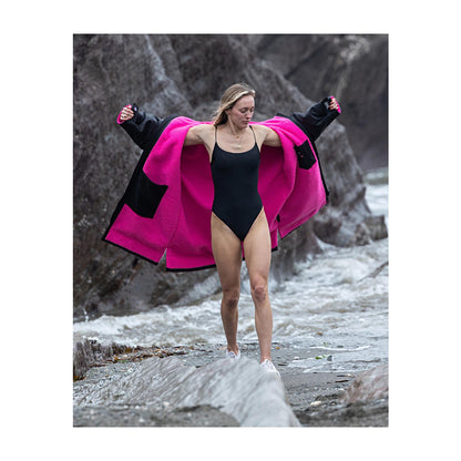 DRYROBE Advance Long Sleeve Black Pink XXL Schwarz Pink Adult
