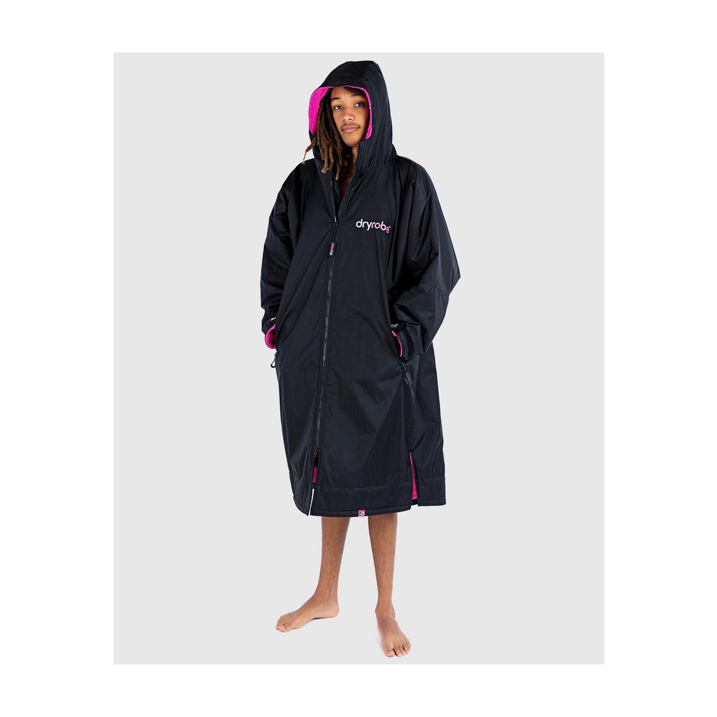 DRYROBE Advance Long Sleeve Black Pink XXL Schwarz Pink Adult