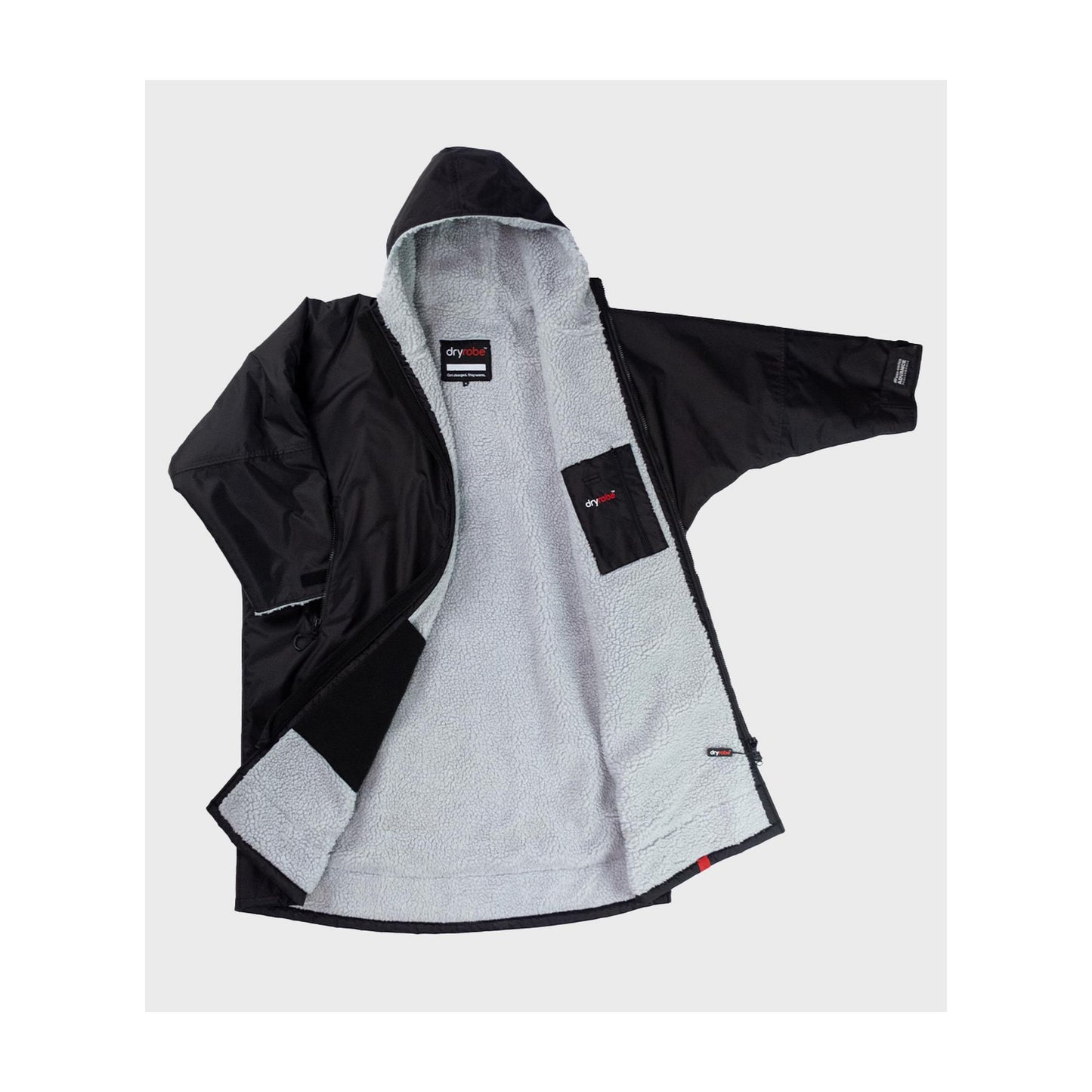DRYROBE Advance Long Sleeve Black Gray XXL Schwarz Grau Adult