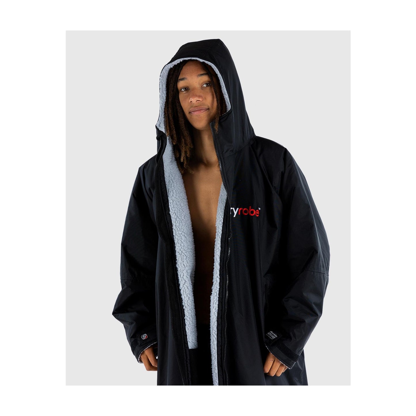 DRYROBE Advance Long Sleeve Black Gray XXL Schwarz Grau Adult
