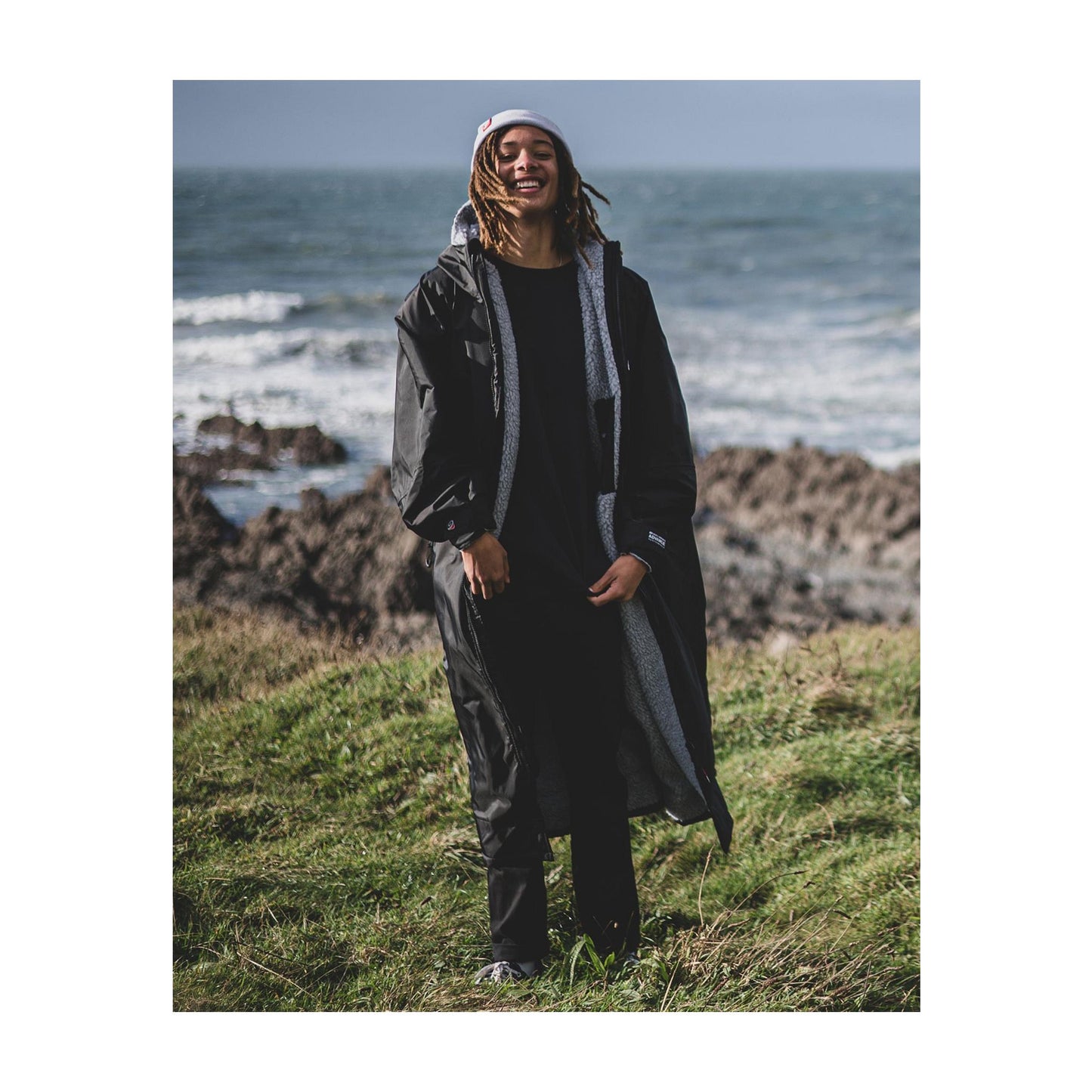 DRYROBE Advance Long Sleeve Black Gray XXL Schwarz Grau Adult