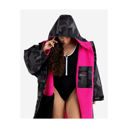 DRYROBE Advance Long Sleeve Black Camo Pink XXL Schwarz Camo Pink Adult