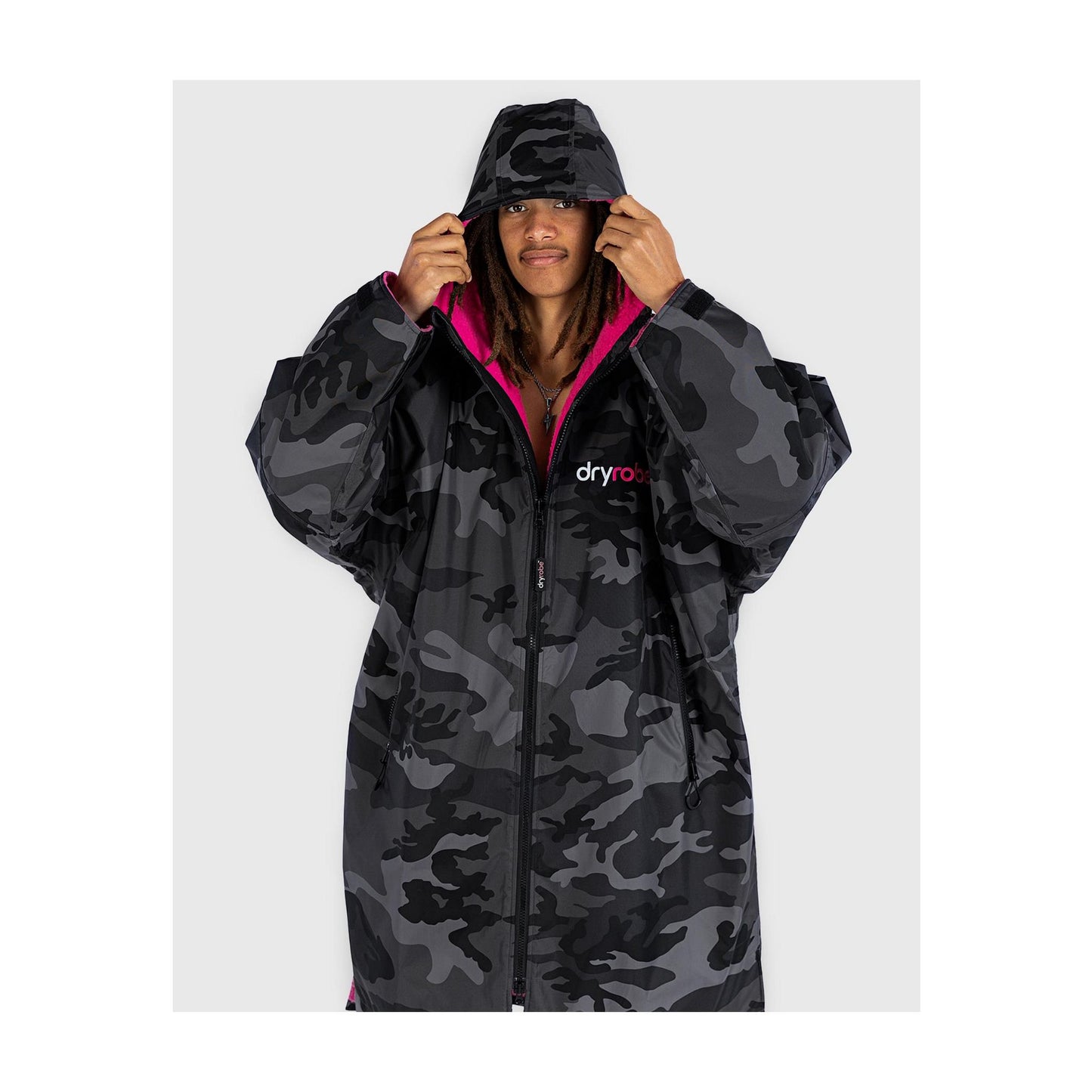DRYROBE Advance Long Sleeve Black Camo Pink XXL Schwarz Camo Pink Adult
