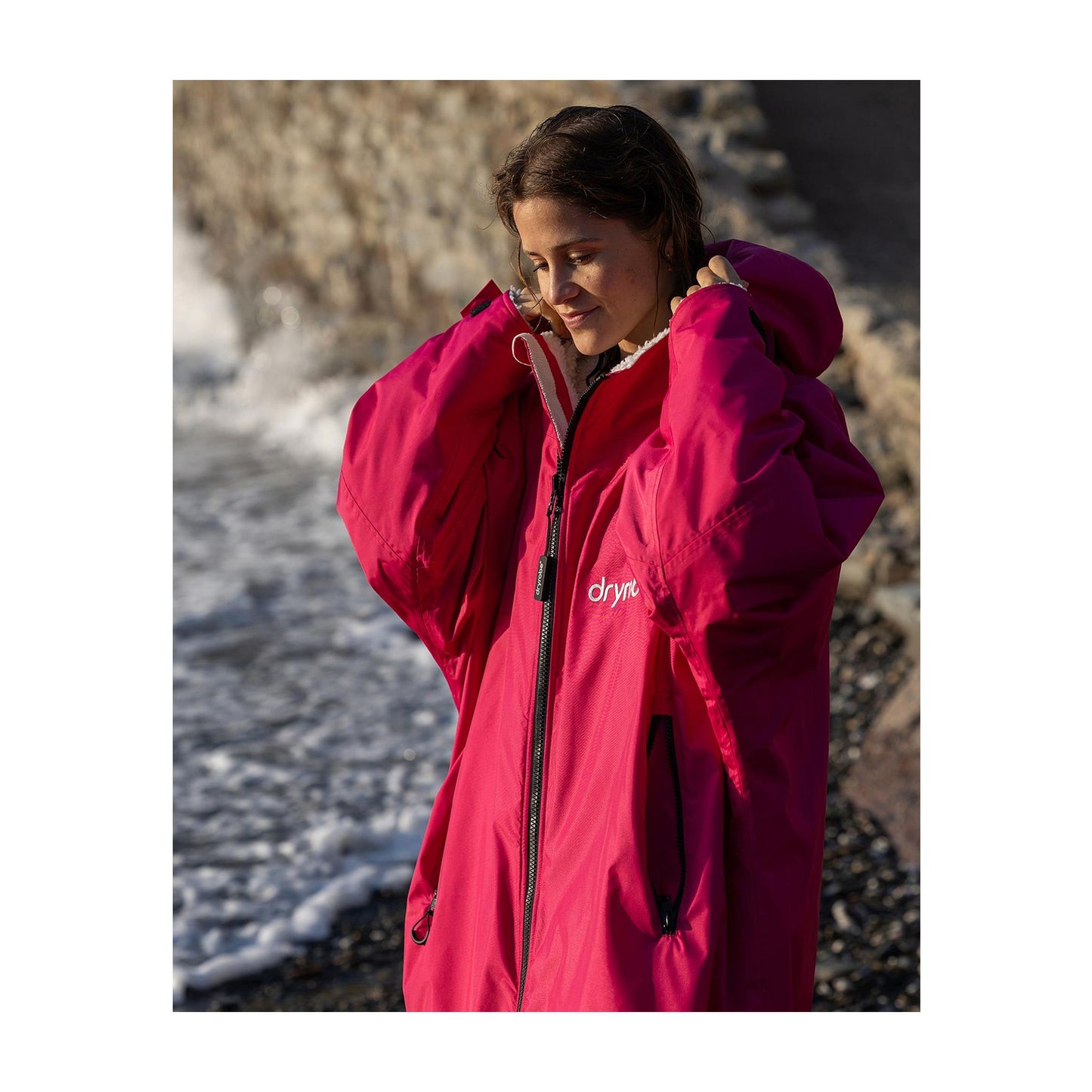 DRYROBE Advance Long Sleeve Pink Light gray XXL Pink Hellgrau Adult