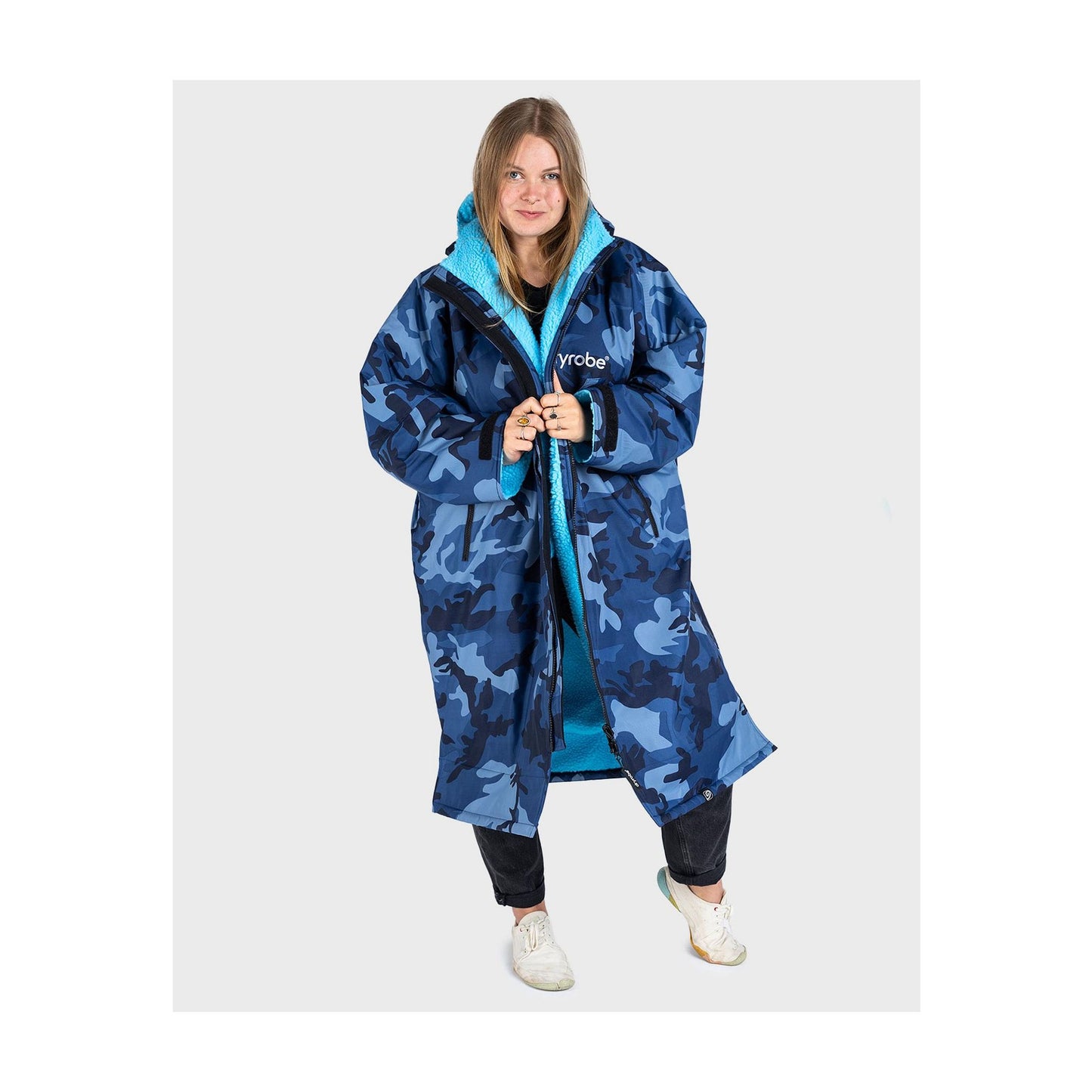 DRYROBE Advance Long Sleeve Blue Camo Blue XXL Blau Camo Blau Adult