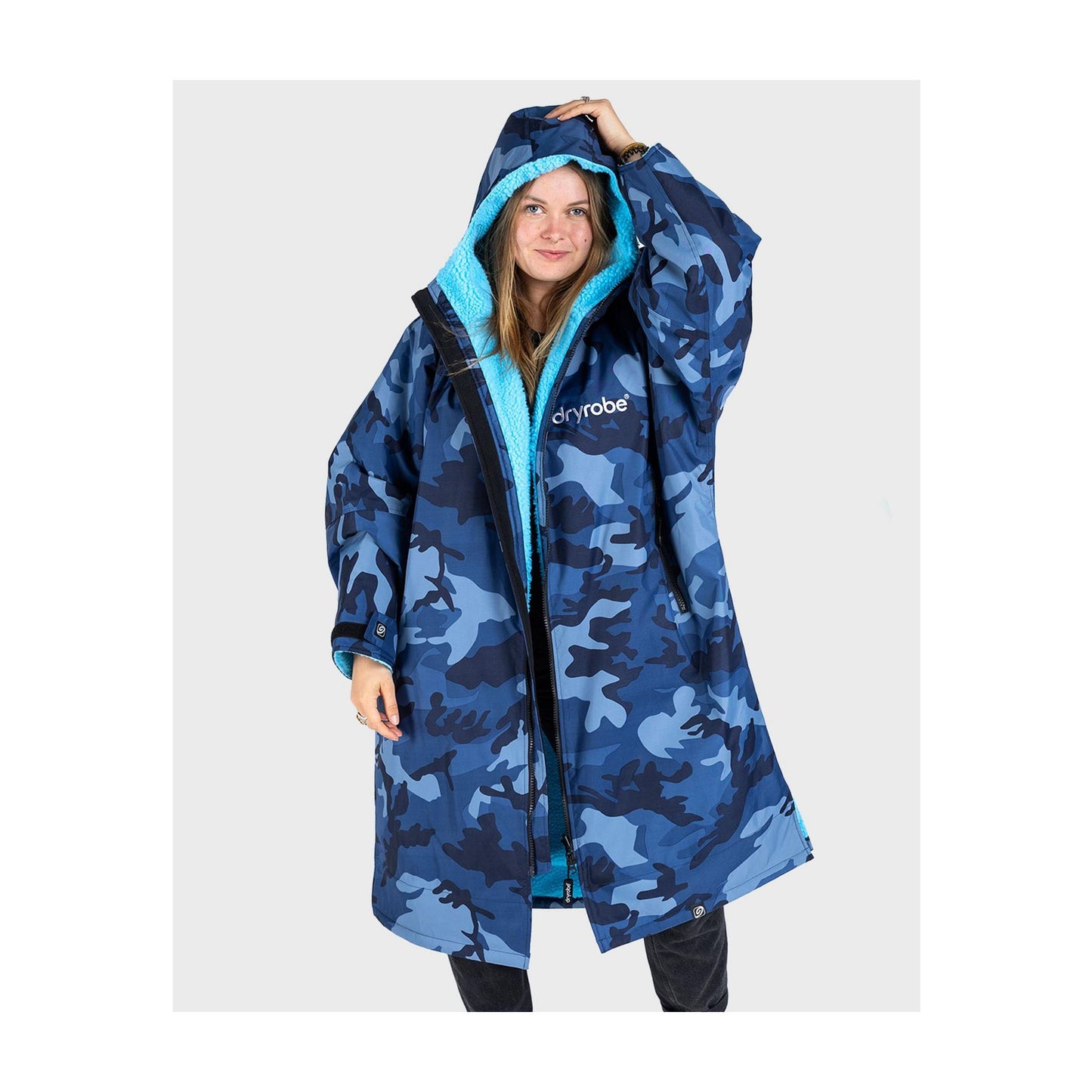 DRYROBE Advance Long Sleeve Blue Camo Blue XXL Blau Camo Blau Adult