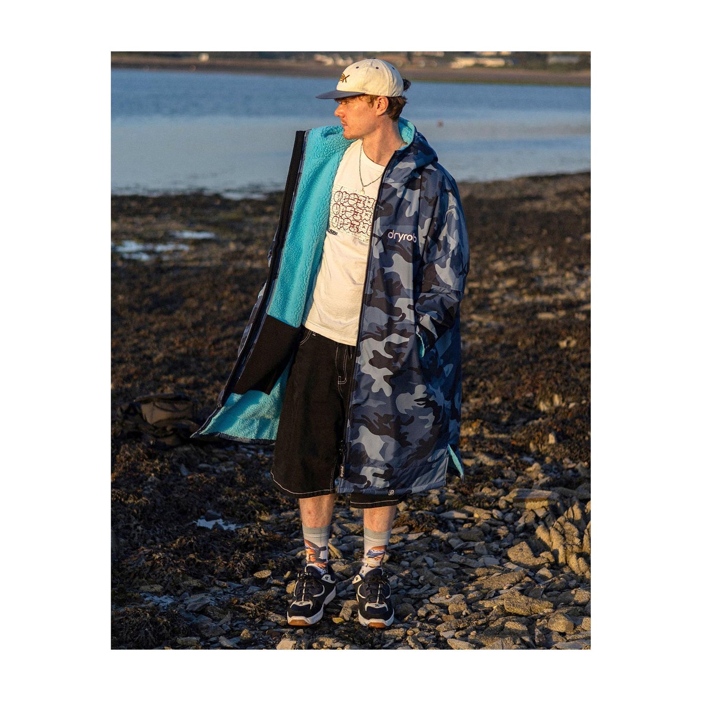 DRYROBE Advance Long Sleeve Blue Camo Blue XXL Blau Camo Blau Adult