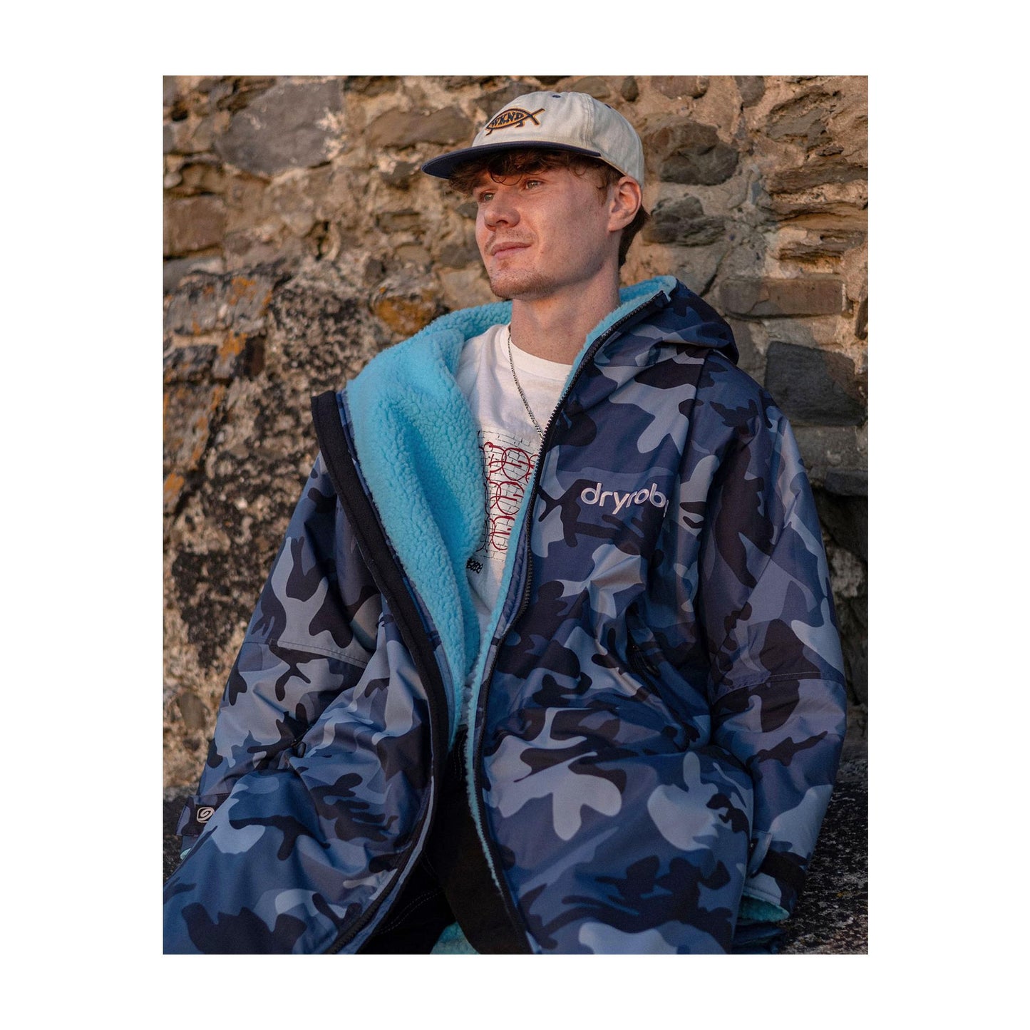 DRYROBE Advance Long Sleeve Blue Camo Blue XXL Blau Camo Blau Adult