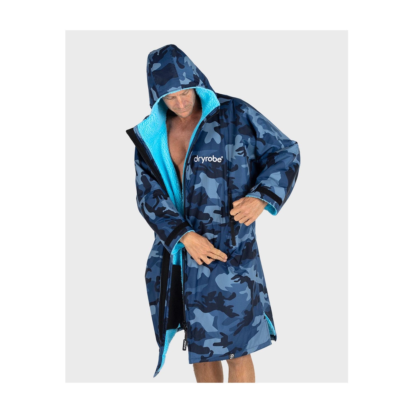 DRYROBE Advance Long Sleeve Blue Camo Blue XXL Blau Camo Blau Adult