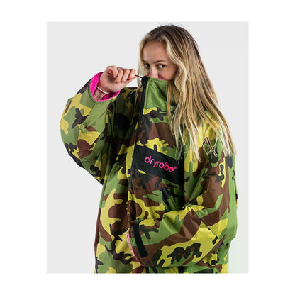 DRYROBE Advance Long Sleeve Green Camo Pink L REMIX Grün Camo Pink Adult