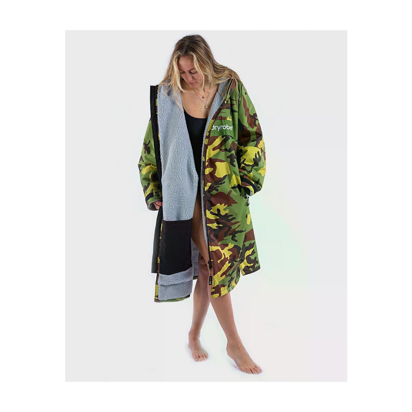 DRYROBE Advance Long Sleeve Green Camo Gray L REMIX Grün Camo Grau Adult