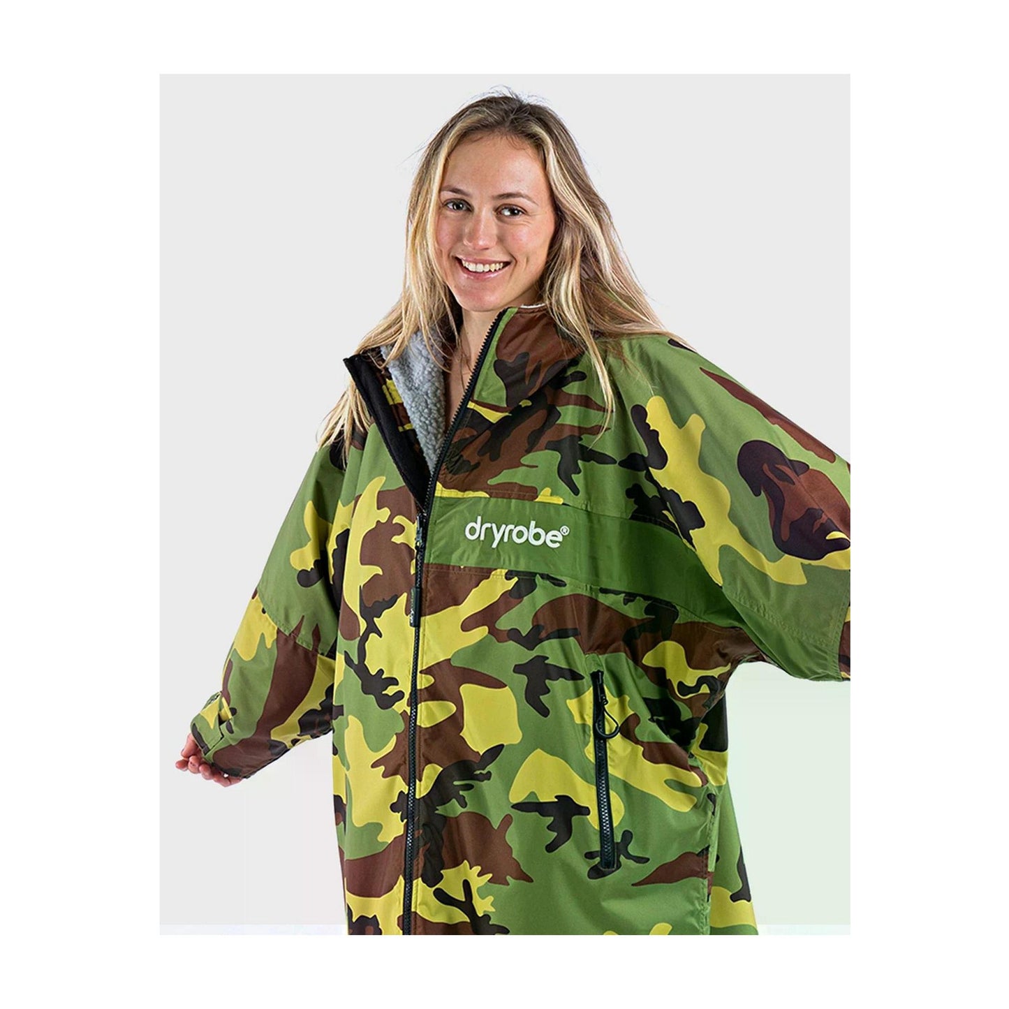 DRYROBE Advance Long Sleeve Green Camo Gray L REMIX Grün Camo Grau Adult