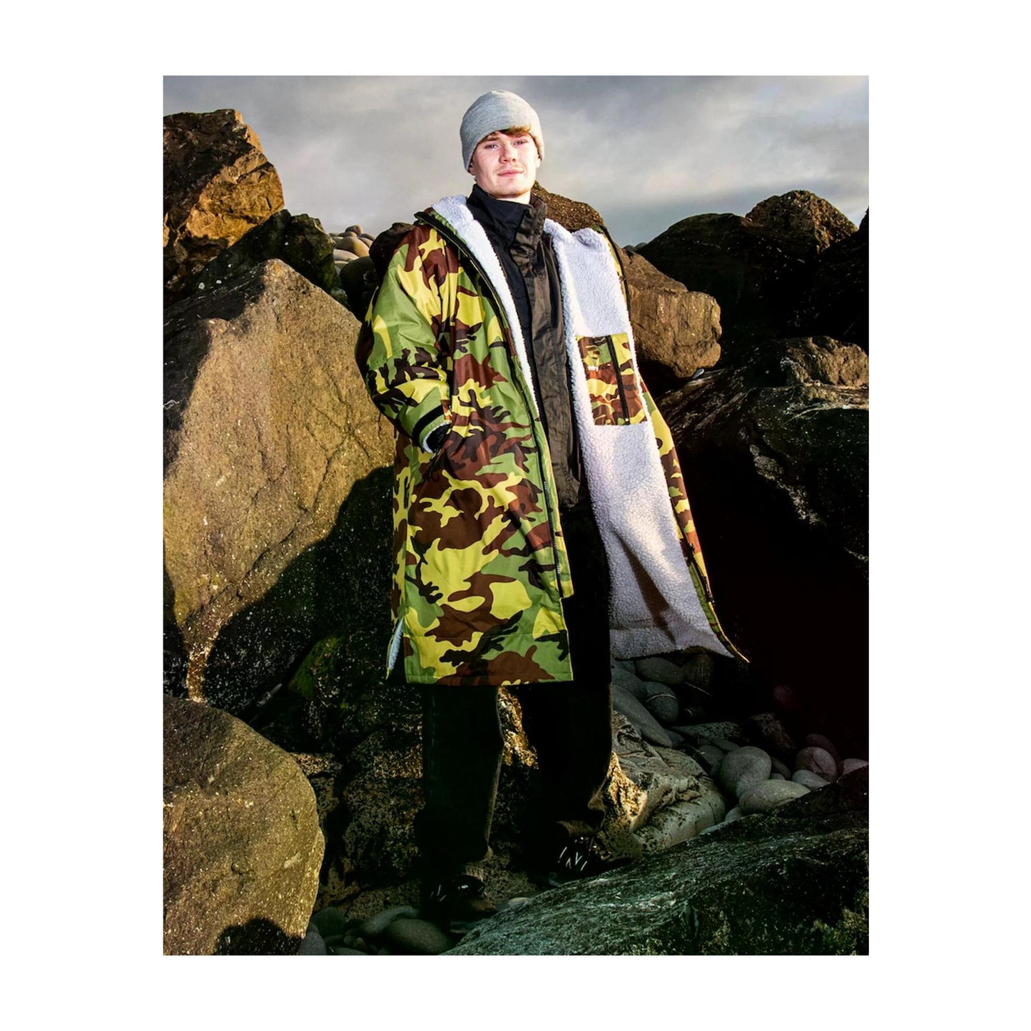 DRYROBE Advance Long Sleeve Green Camo Gray L REMIX Grün Camo Grau Adult