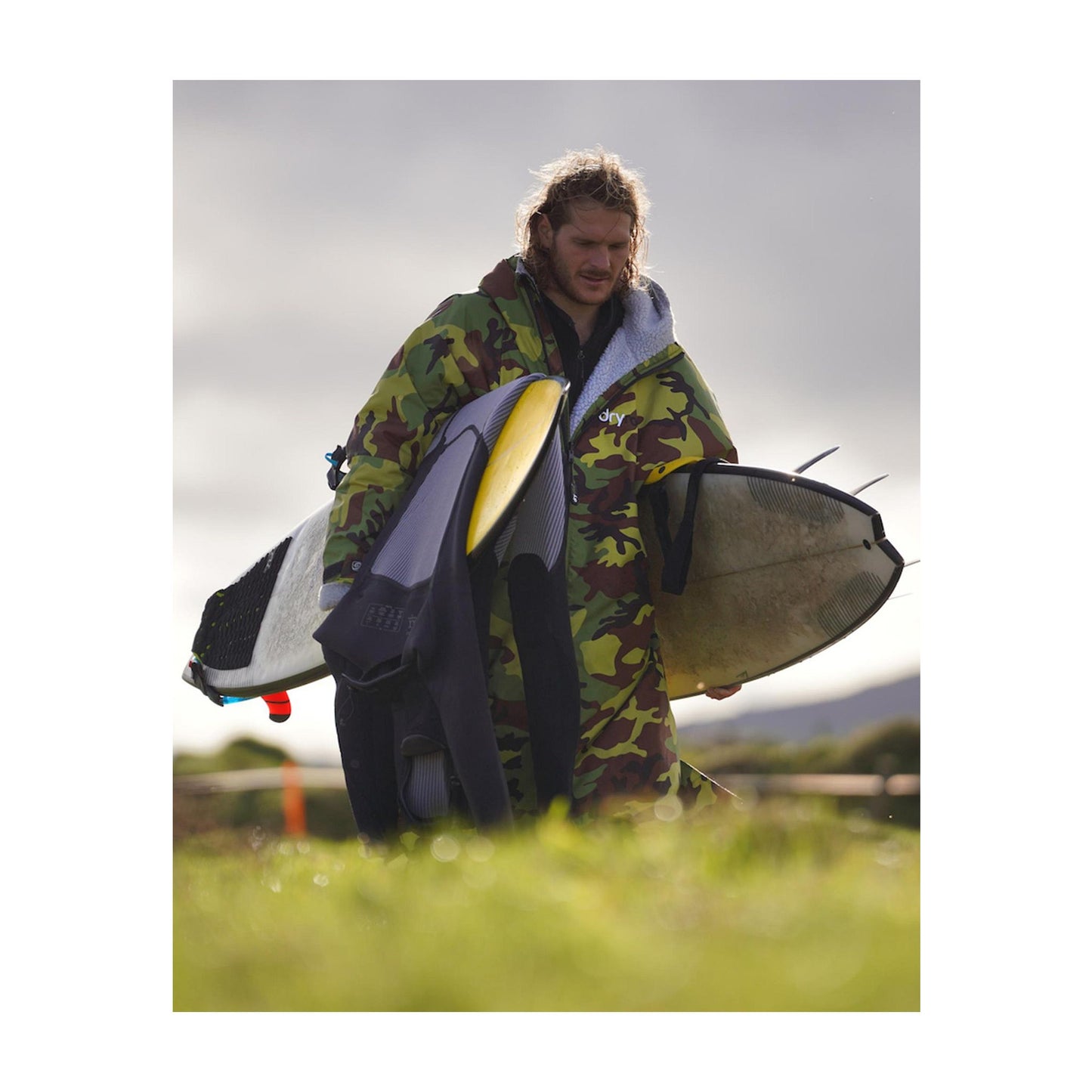 DRYROBE Advance Long Sleeve Green Camo Gray L REMIX Grün Camo Grau Adult