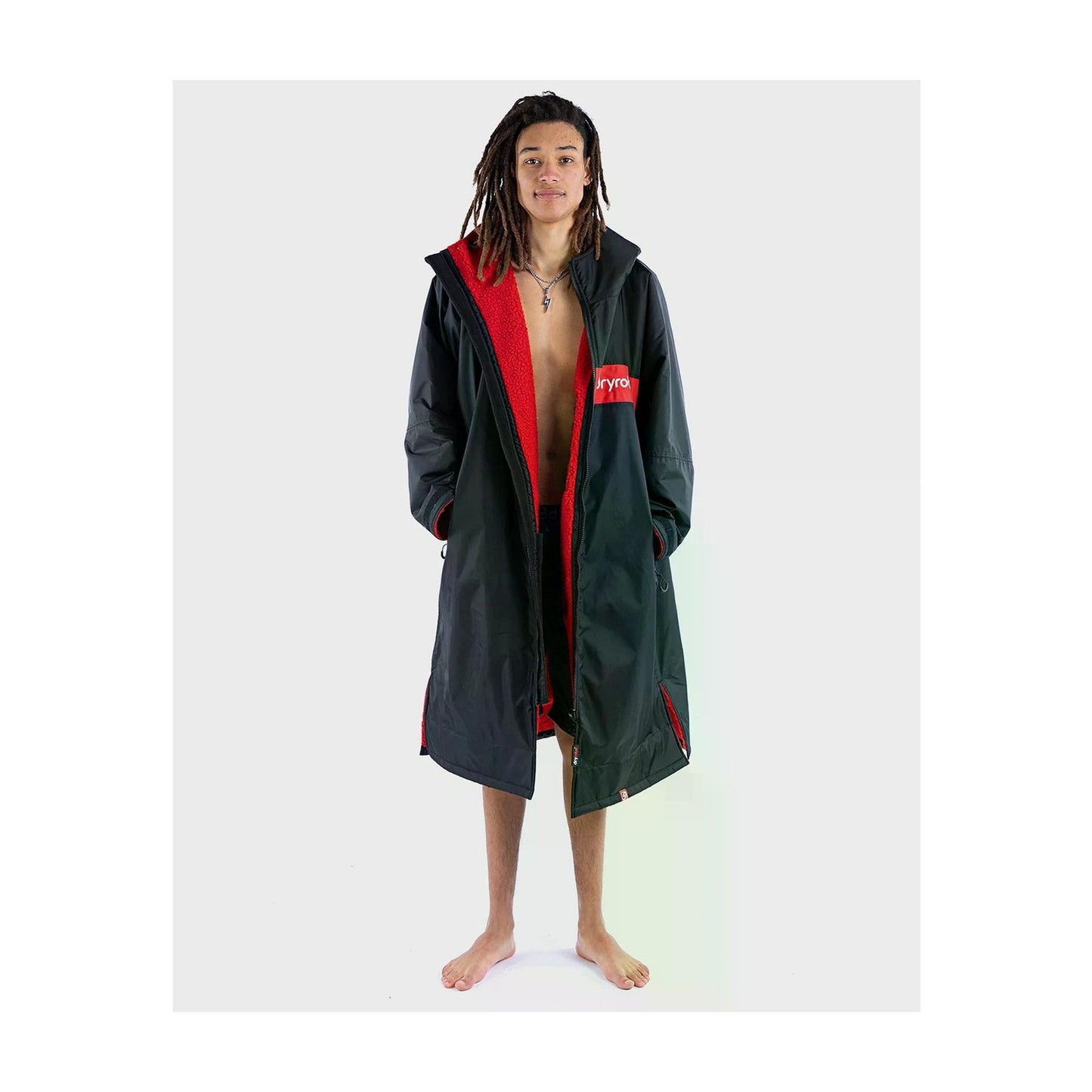 DRYROBE Advance Long Sleeve Black Red L REMIX Schwarz Rot Adult