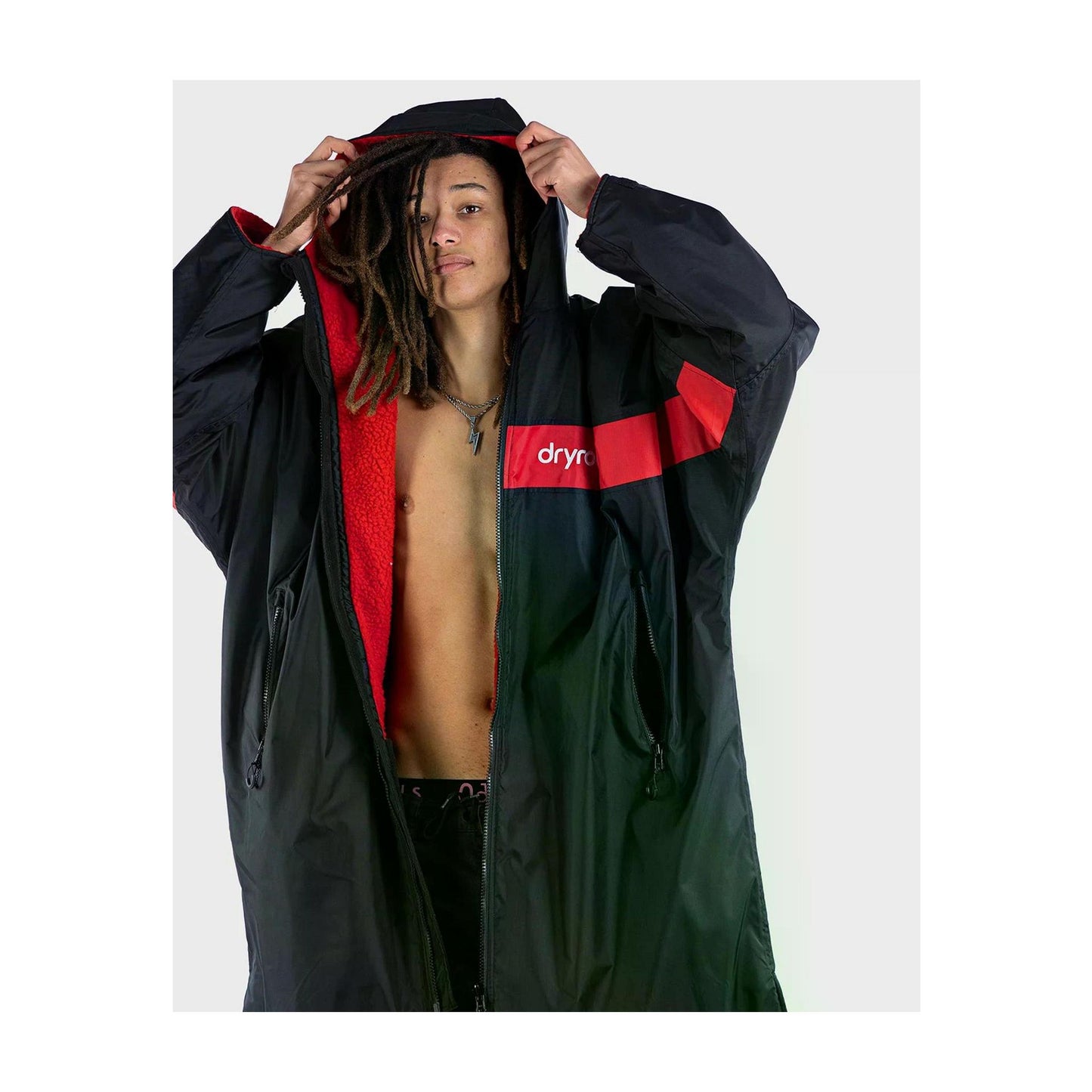 DRYROBE Advance Long Sleeve Black Red L REMIX Schwarz Rot Adult