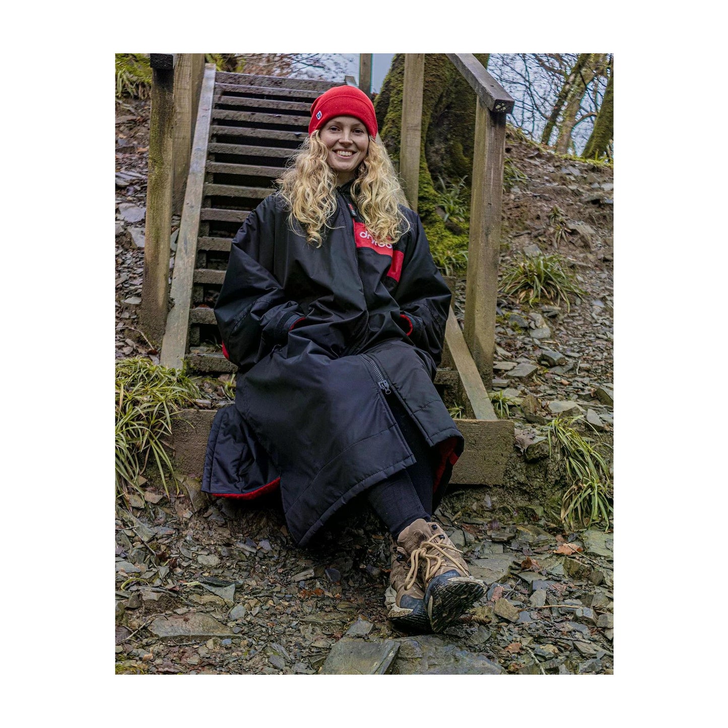 DRYROBE Advance Long Sleeve Black Red L REMIX Schwarz Rot Adult