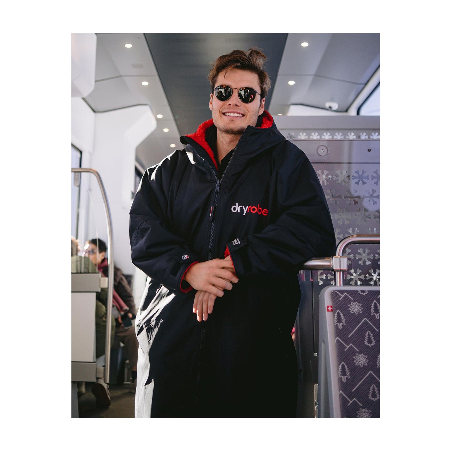 DRYROBE Advance Long Sleeve Black Red L REMIX Schwarz Rot Adult
