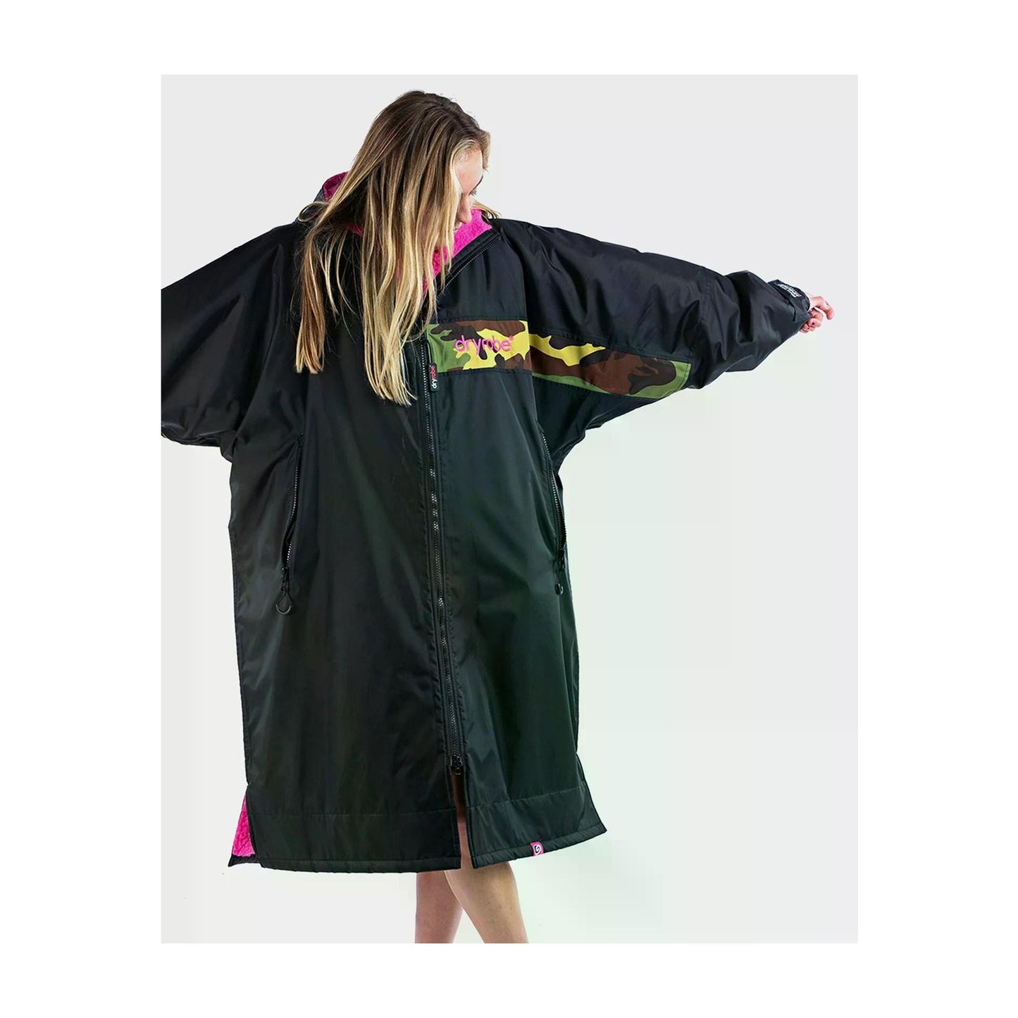 DRYROBE Advance Long Sleeve Black Pink L REMIX C Schwarz Pink Camo Adult