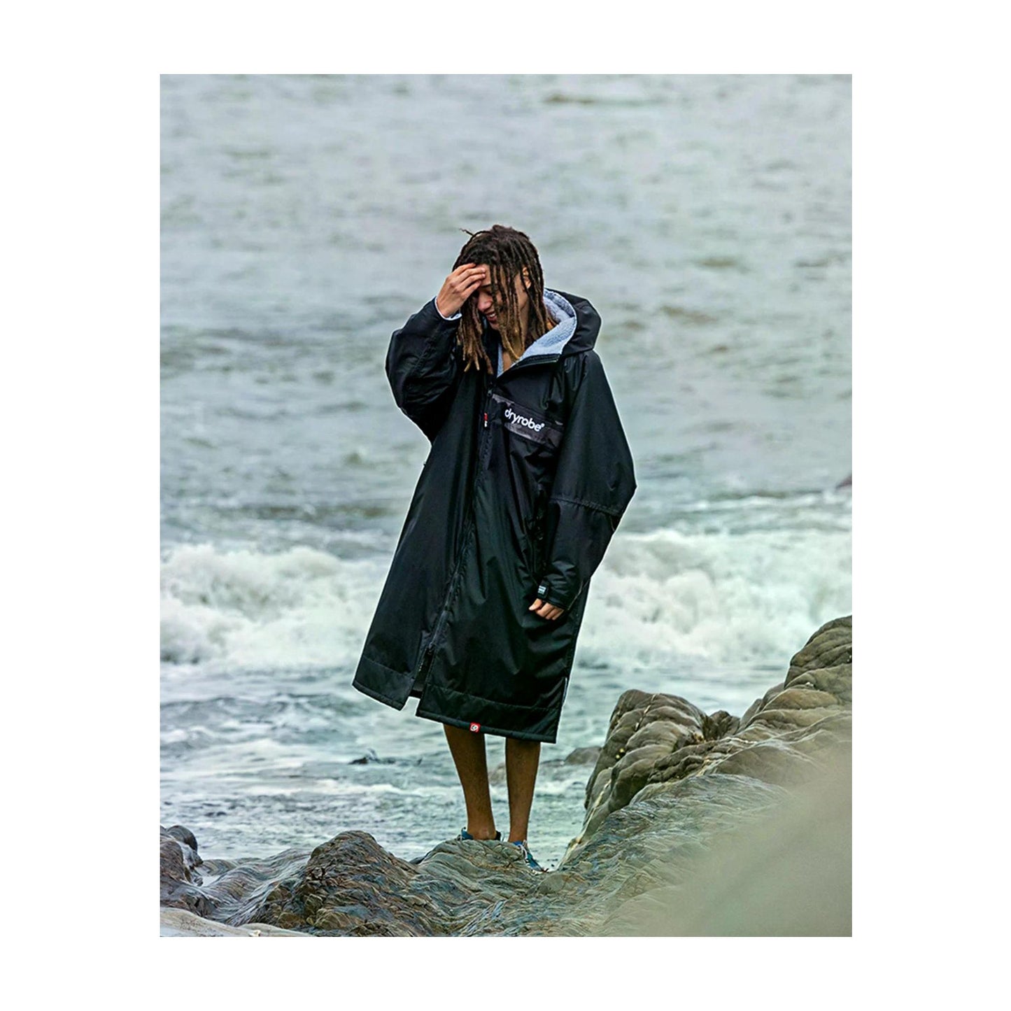DRYROBE Advance Long Sleeve Black Gray L REMIX C Schwarz Grau Camo Adult
