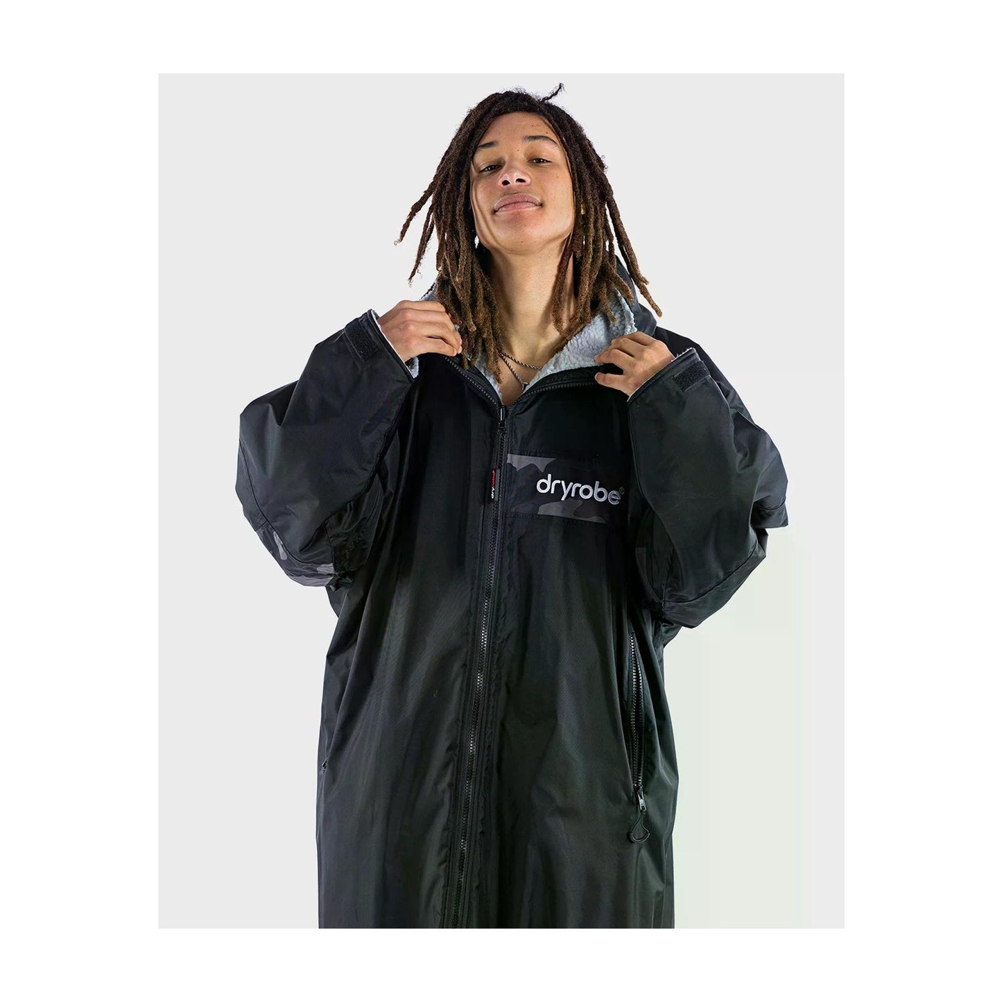 DRYROBE Advance Long Sleeve Black Gray L REMIX C Schwarz Grau Camo Adult