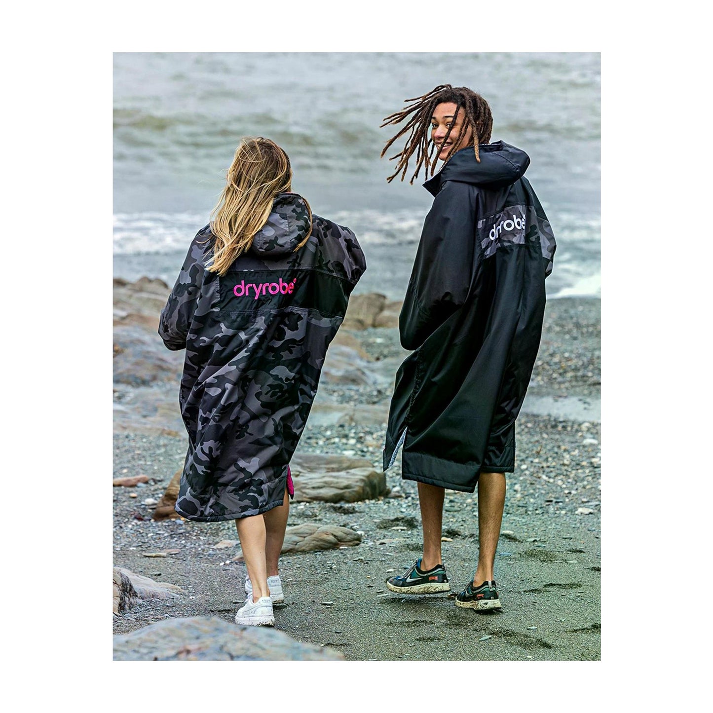 DRYROBE Advance Long Sleeve Black Gray L REMIX C Schwarz Grau Camo Adult