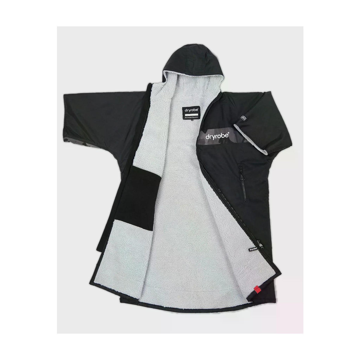 DRYROBE Advance Short Sleeve Black Camo Gray M Adult