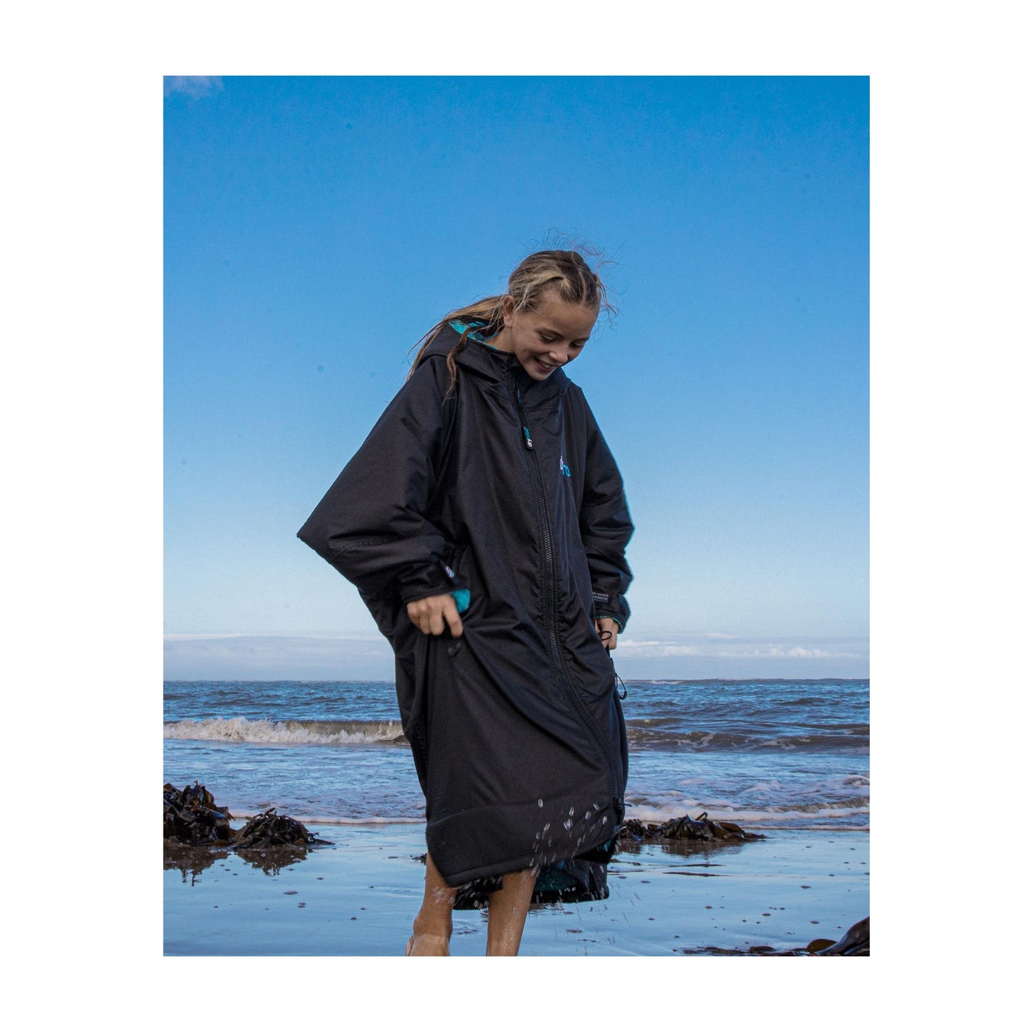 DRYROBE Advance Long Sleeve KIDS BlackBlue 10-13 Schwarz Blau