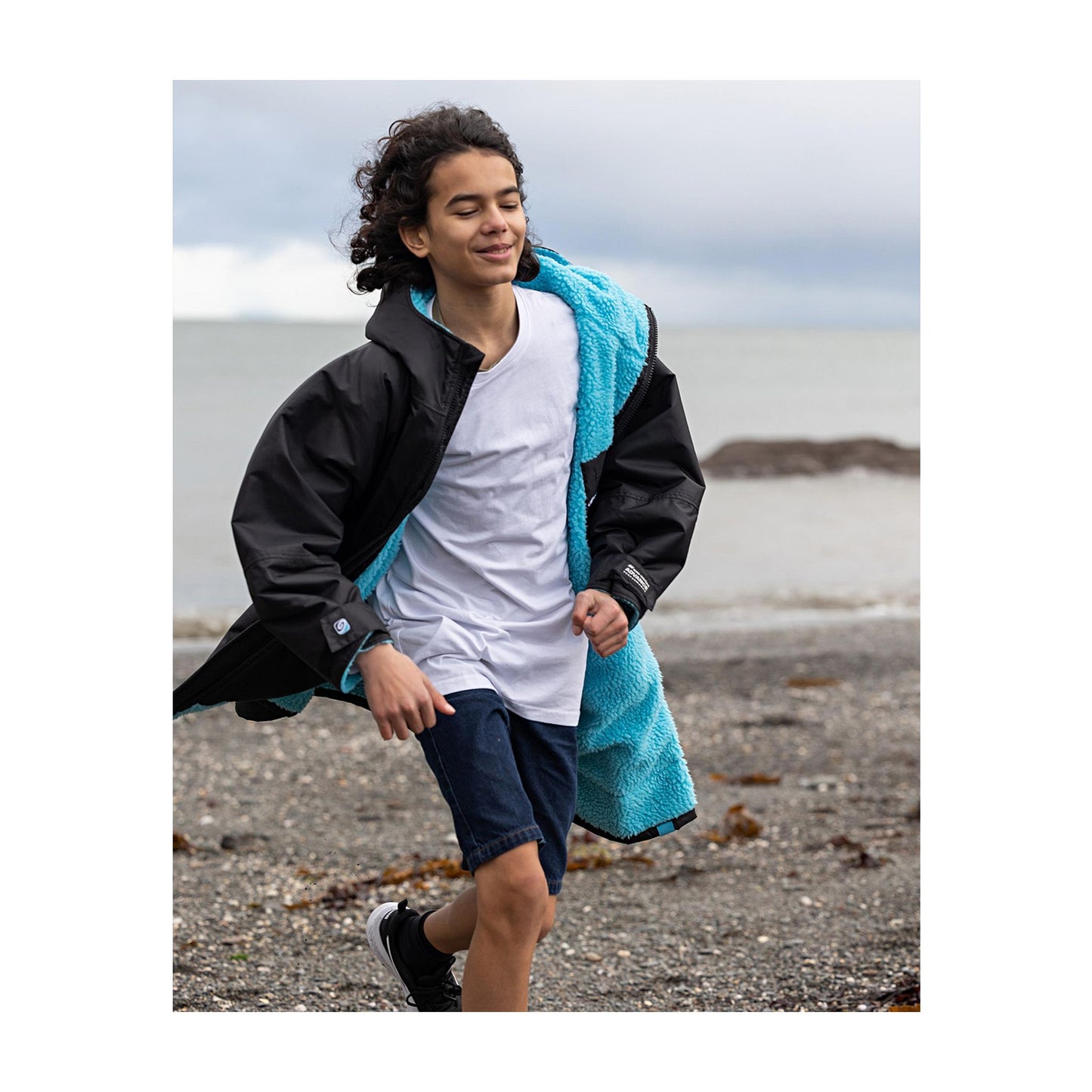 DRYROBE Advance Long Sleeve KIDS BlackBlue 10-13 Schwarz Blau