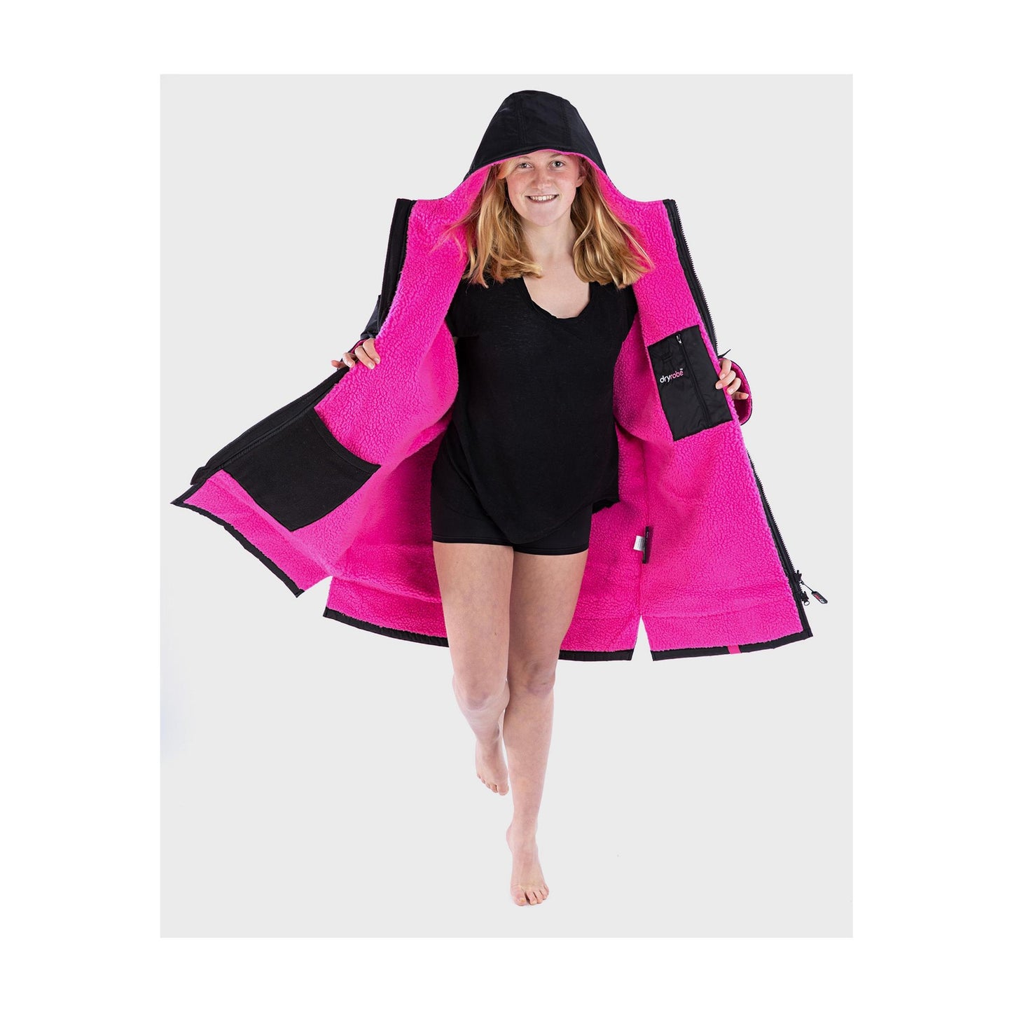 DRYROBE Advance Long Sleeve KIDS BlackPink 10-13 Schwarz Pink