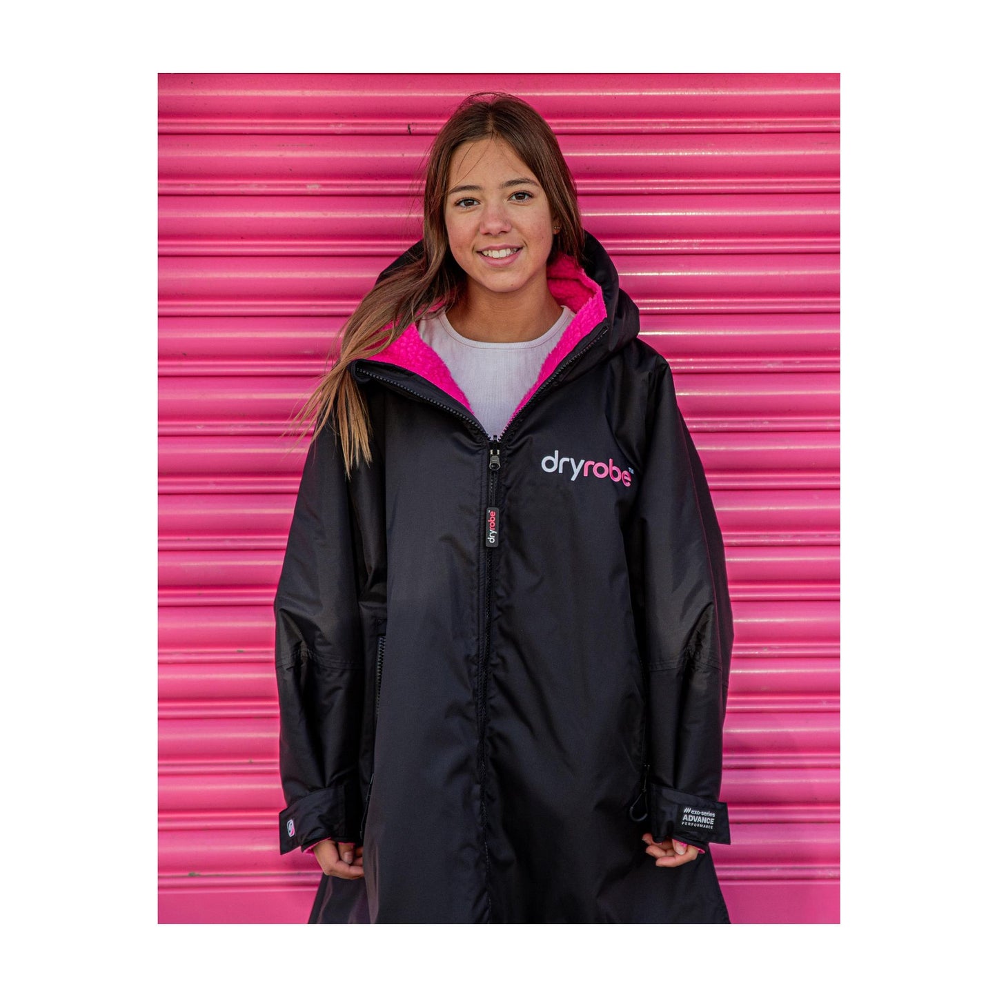 DRYROBE Advance Long Sleeve KIDS BlackPink 10-13 Schwarz Pink