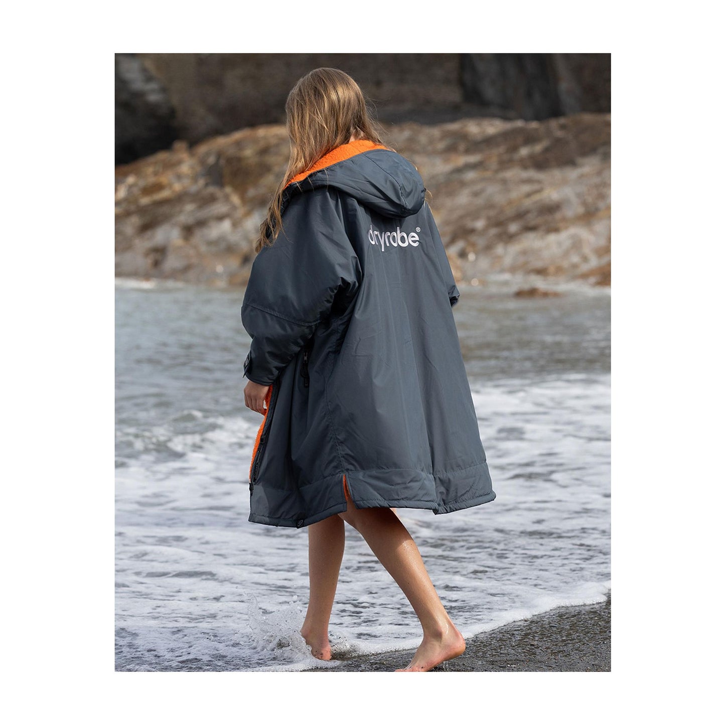 DRYROBE Advance Long Sleeve KIDS Gray Orange 10-13 Grau Orange