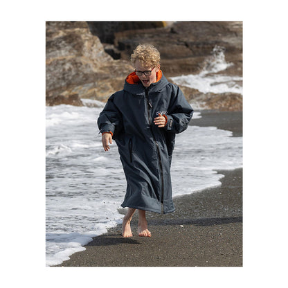 DRYROBE Advance Long Sleeve KIDS Gray Orange 10-13 Grau Orange