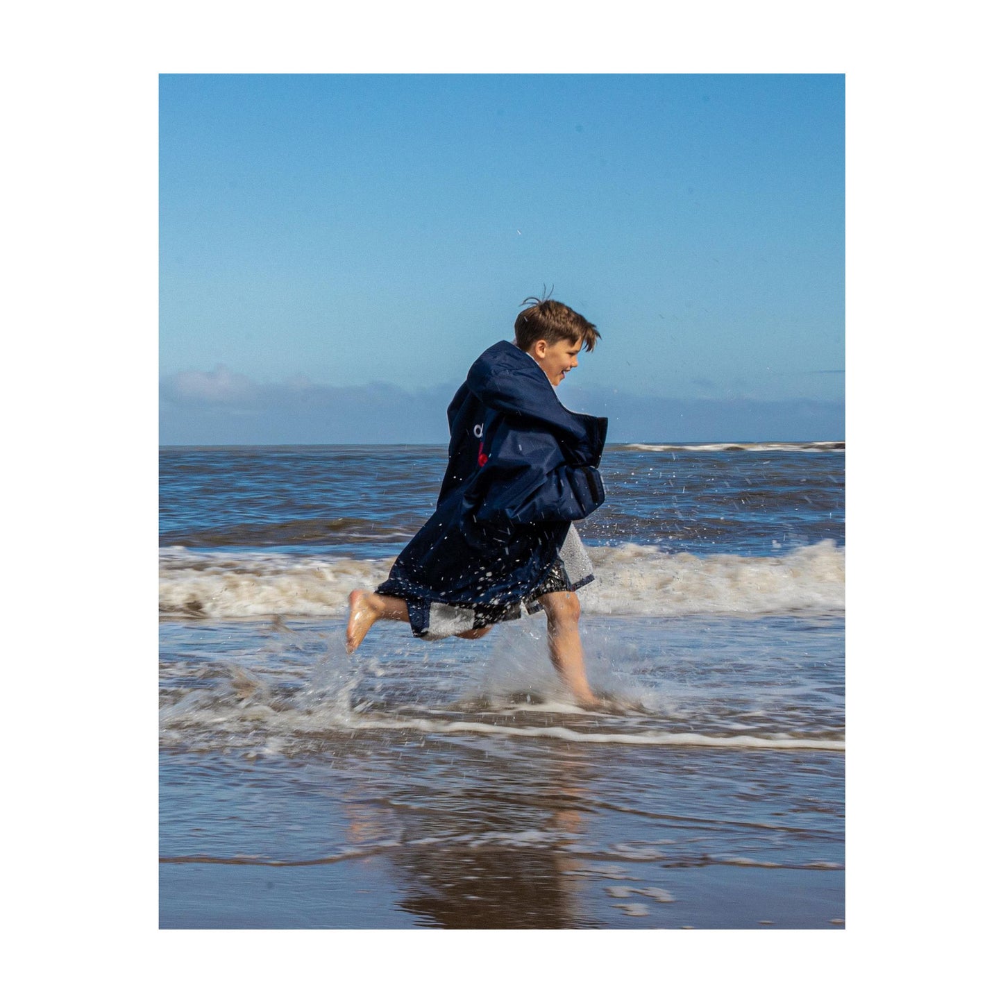 DRYROBE Advance Long Sleeve KIDS Navy Gray 10-13 Navy Grau