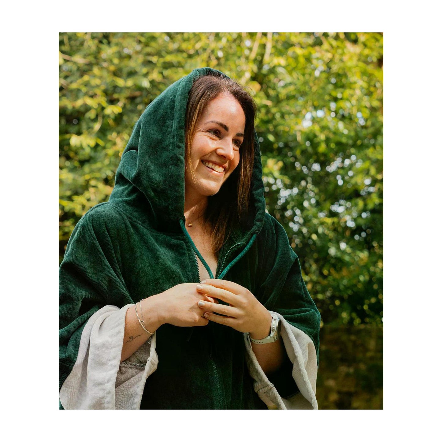 DRYROBE Fullzip cotton towel coat