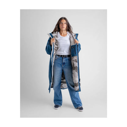 DRYROBE Advance Long Sleeve Blue Sand Camo XL Blau Adult
