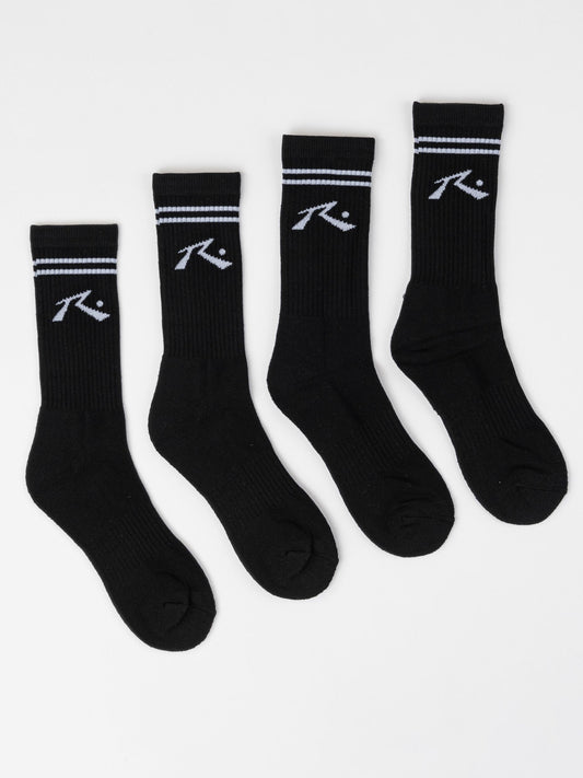 Rusty Comp Mid Calf 4 Pack Socken