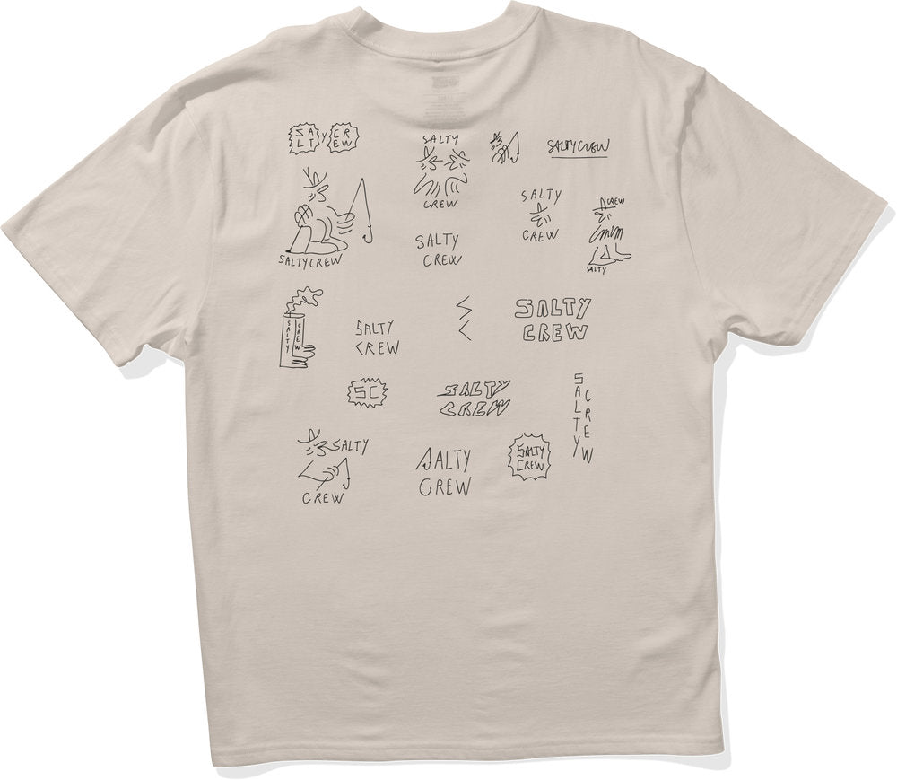 Salty Crew Reel LB Tee Off White