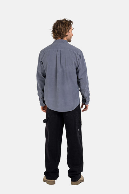 Reell Dual Cord Shirt Grey Blue