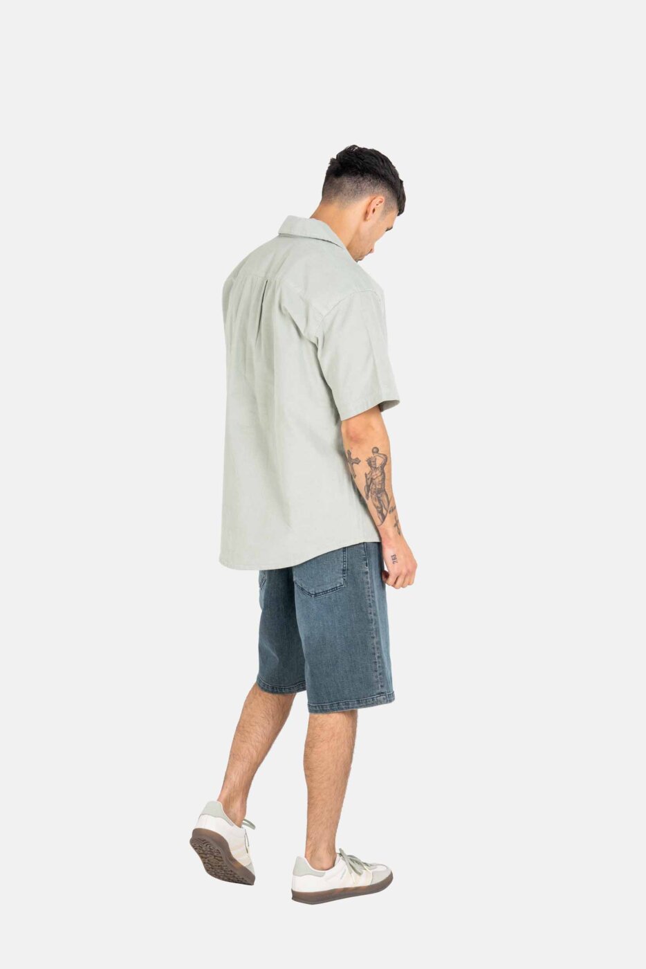 Reell Resort Cord Shirt Aqua Grey