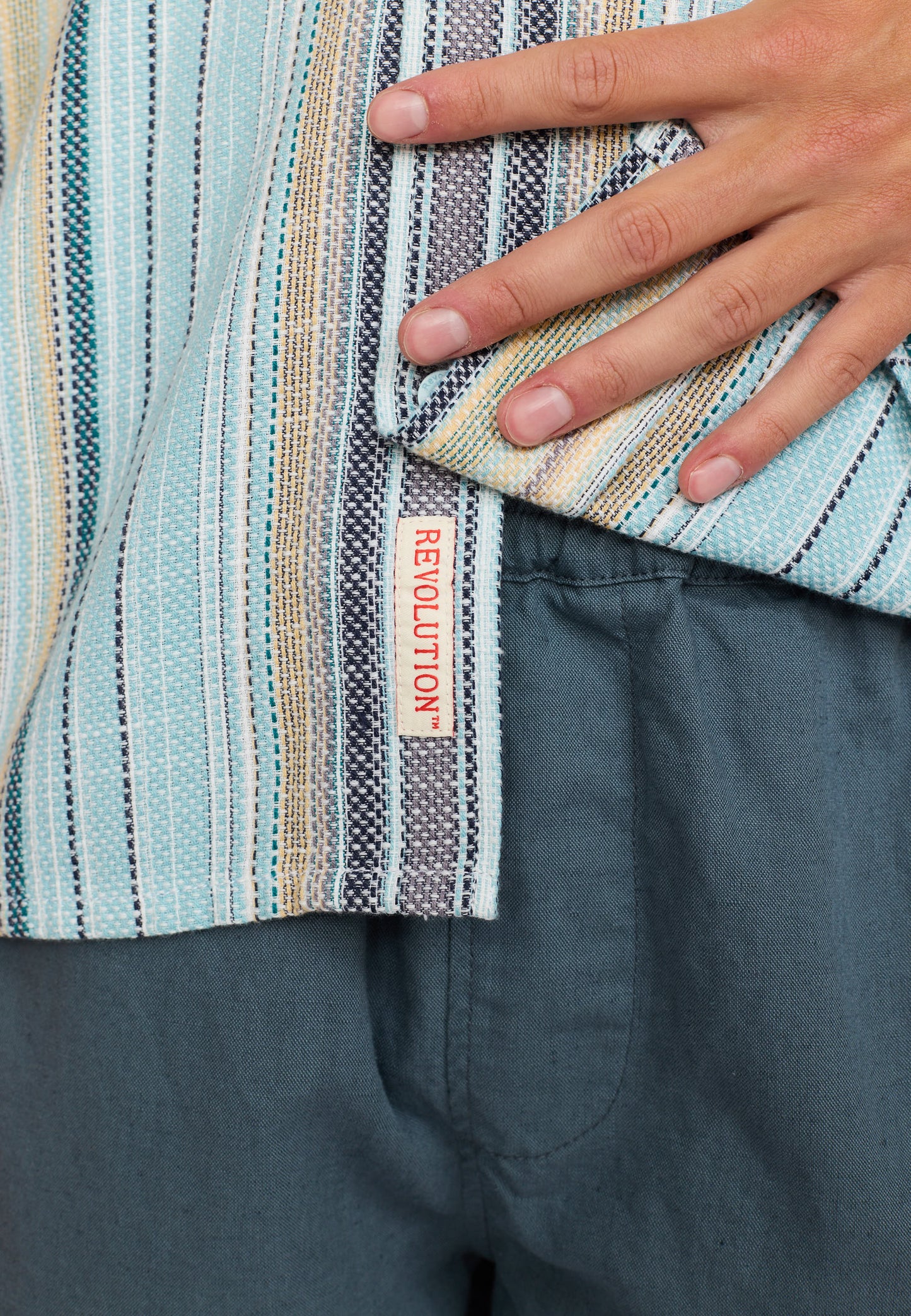 Revolution SS Kubanisches Hemd Blau