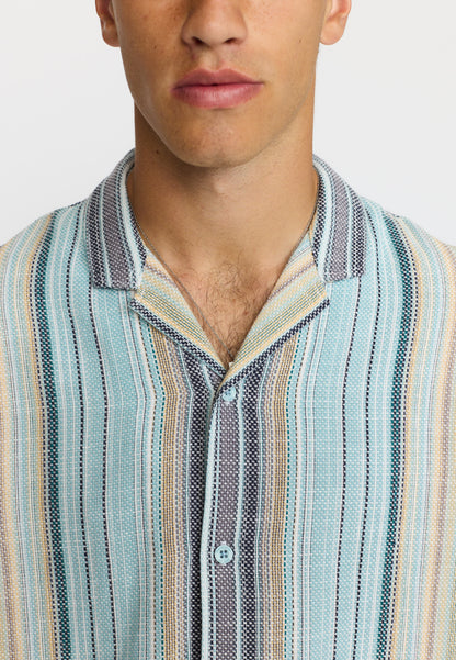 Revolution SS Kubanisches Hemd Blau