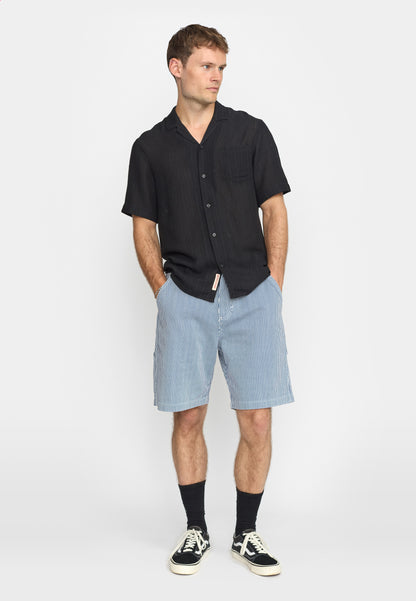 Revolution Short-sleeved Cuban Shirt Black